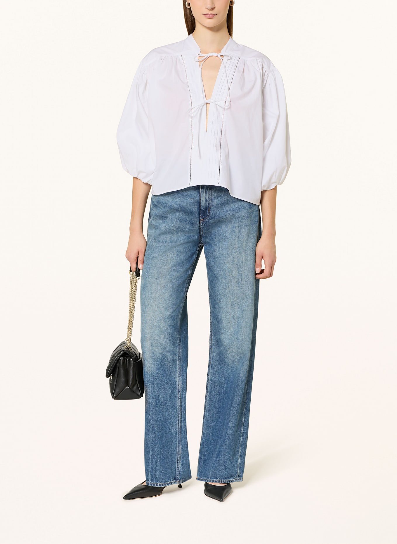 BOSS Blusenshirt BALES: WEISS