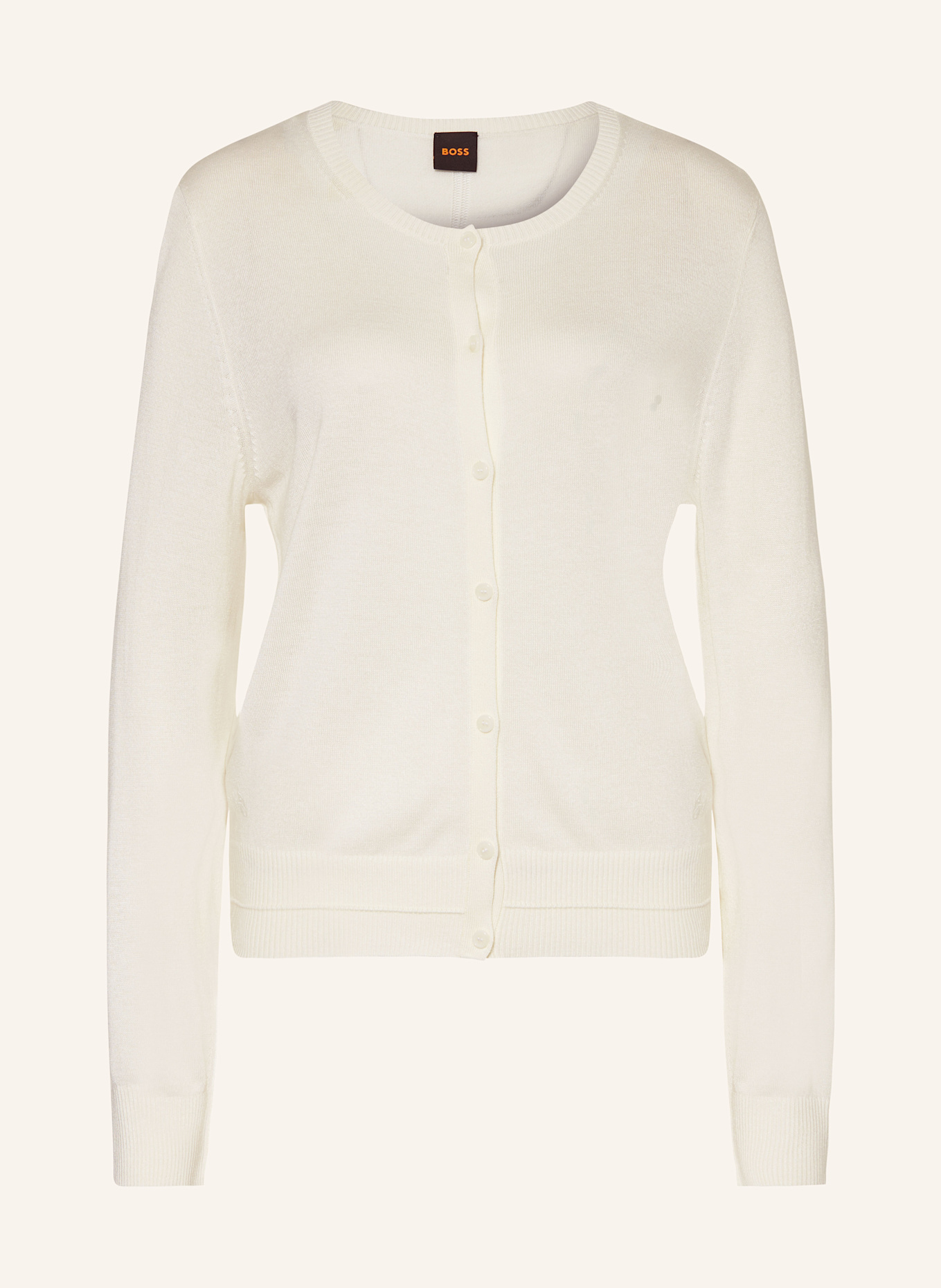 BOSS Strickjacke FIAFFIZZA: WEISS