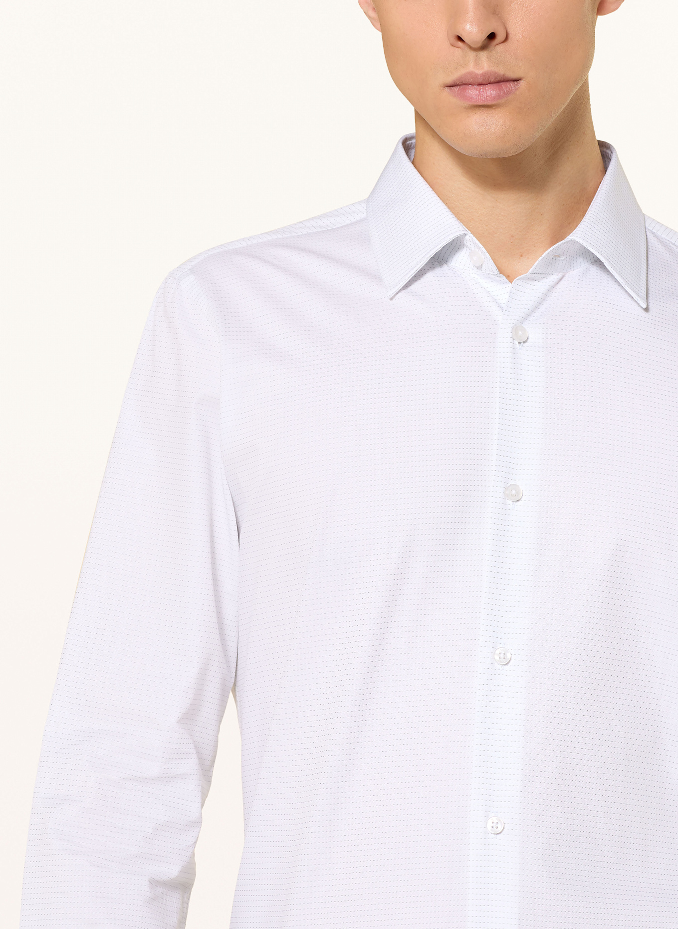JOOP! Hemd PIERCE Slim Fit: WEISS / HELLGRAU