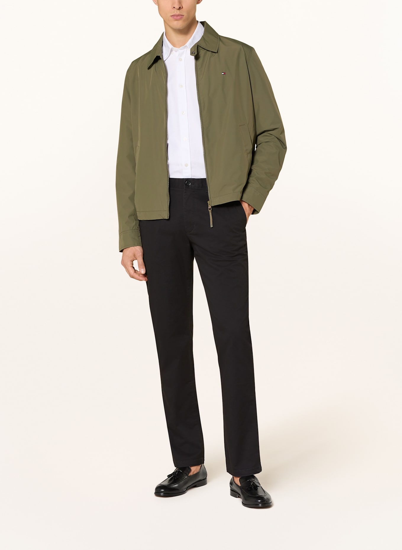 TOMMY HILFIGER Chino DENTON Straight Fit: SCHWARZ