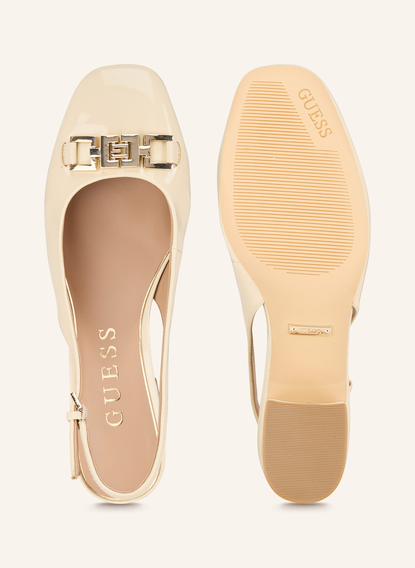 GUESS Slingback pumps CALIDE: ECRU