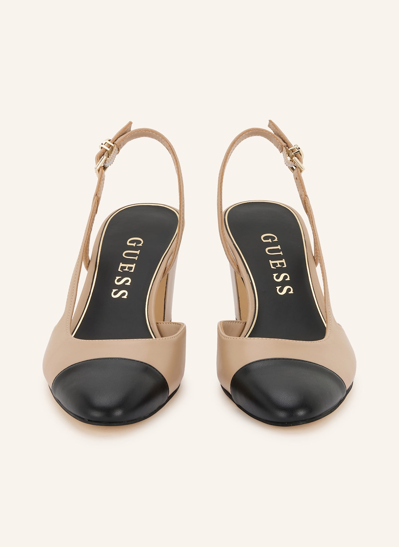 GUESS Slingback pumps LOISA: BEIGE / BLACK