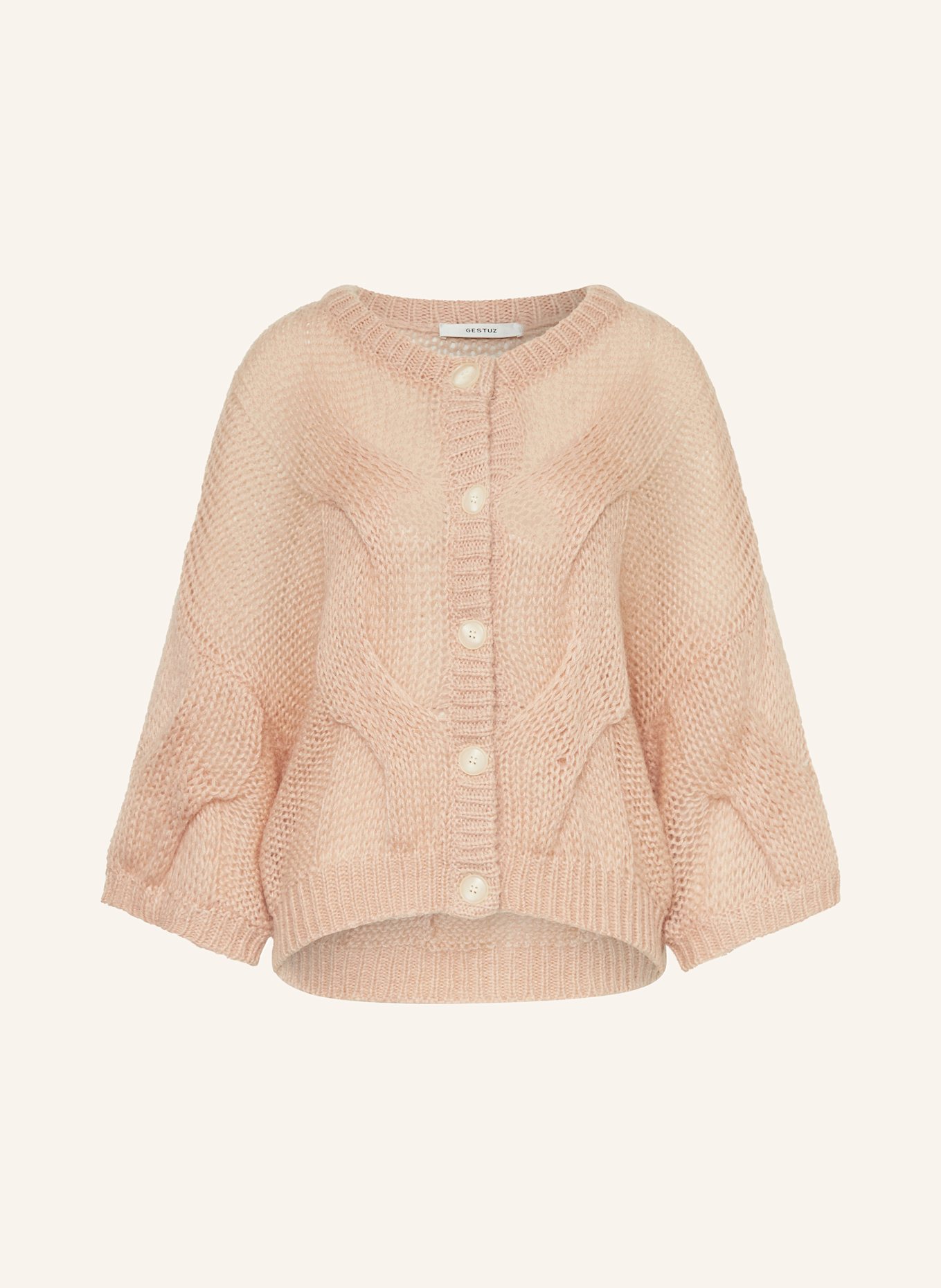 GESTUZ Strickjacke GZZENIA mit 3/4-Arm: ROSÉ