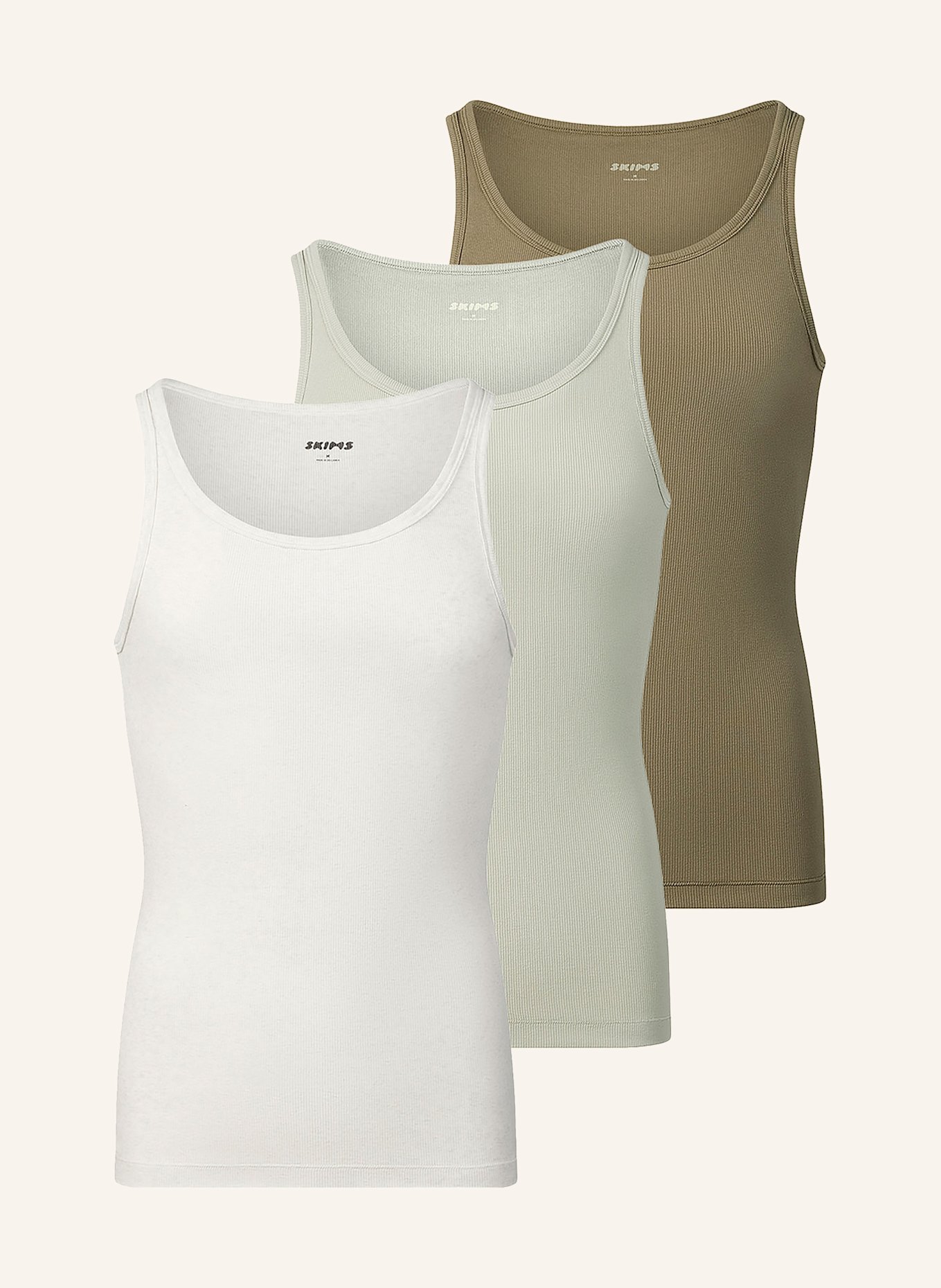 SKIMS 3er-Pack Unterhemden SKIMS COTTON: ARMY MULTI ARMY MULTI