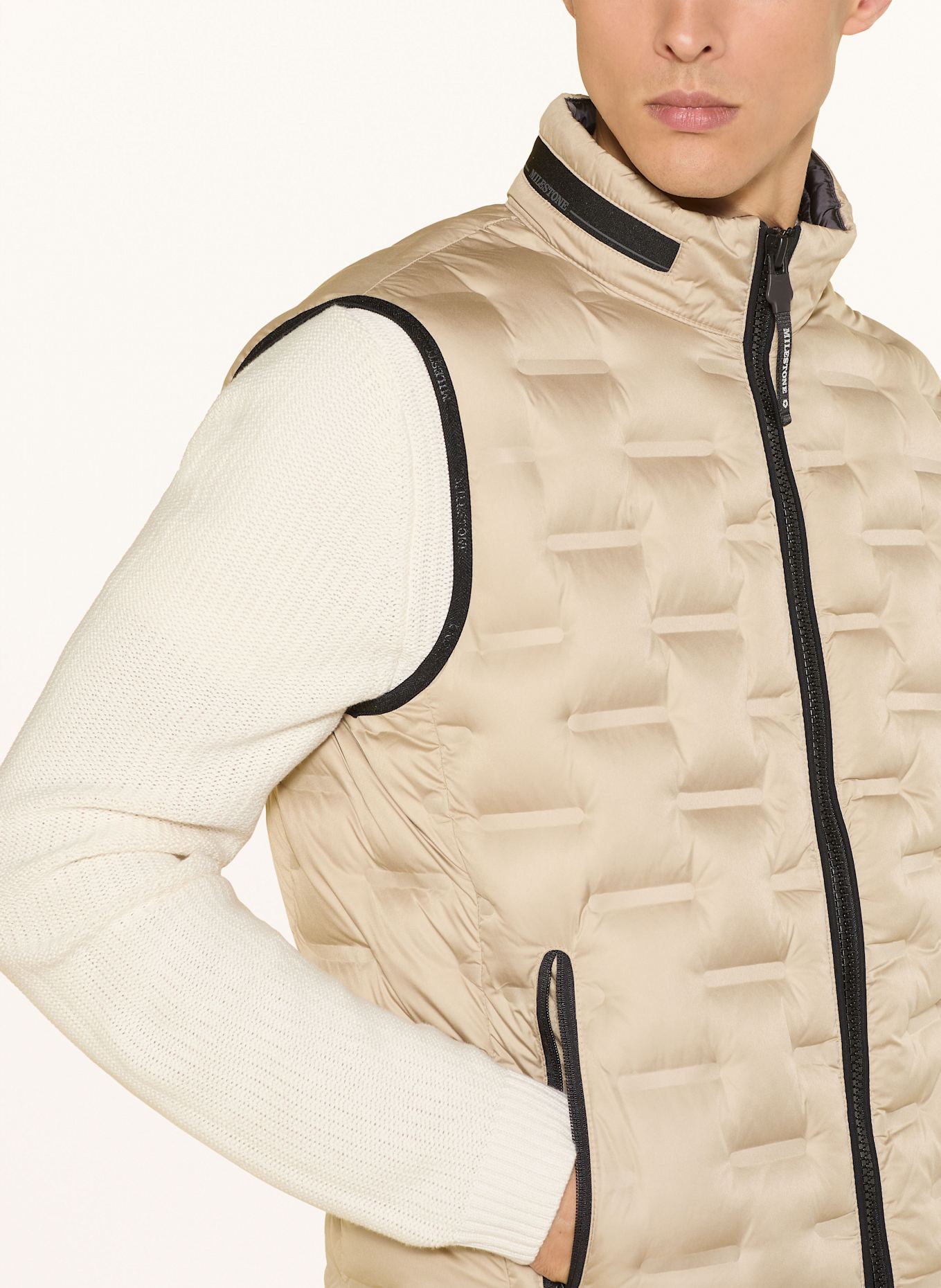 MILESTONE Kamizelka pikowana MSMALCOM: BEŻOWY