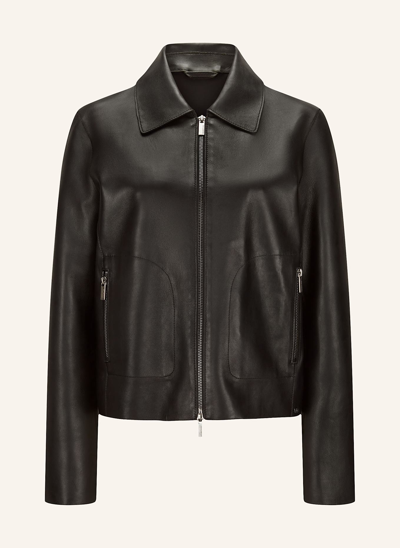 MILESTONE Lederjacke MSNYLAH: SCHWARZ
