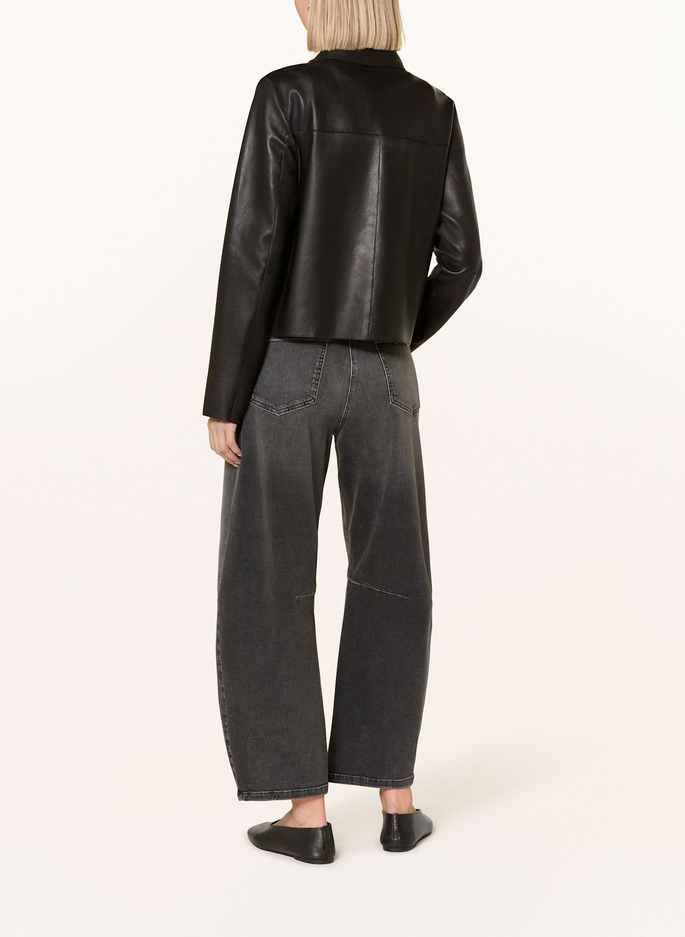 MILESTONE Lederjacke MSNYLAH: SCHWARZ