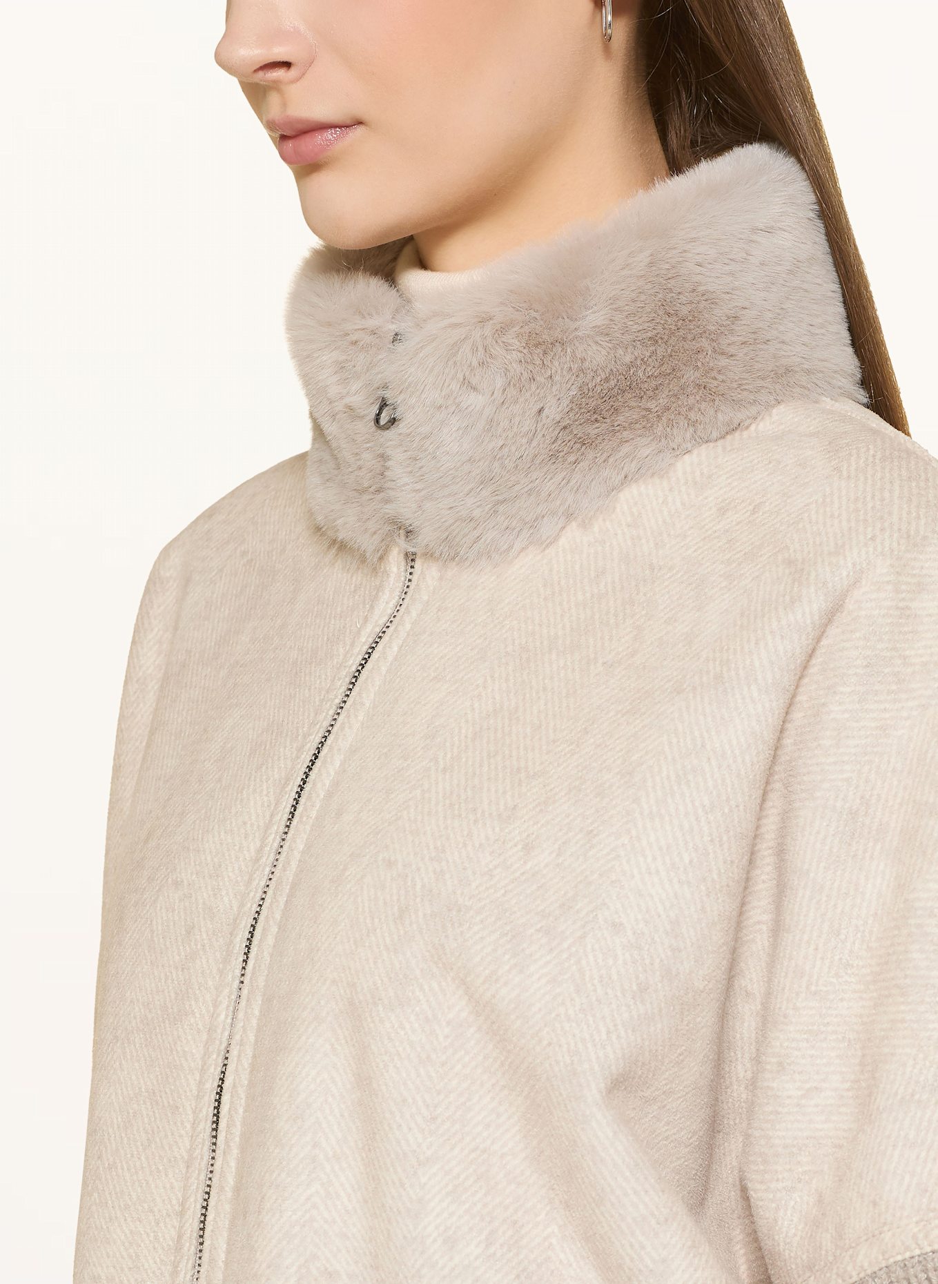 MILESTONE Weste MSAUDREY zum Wenden mit Kunstpelz: CREME / ECRU