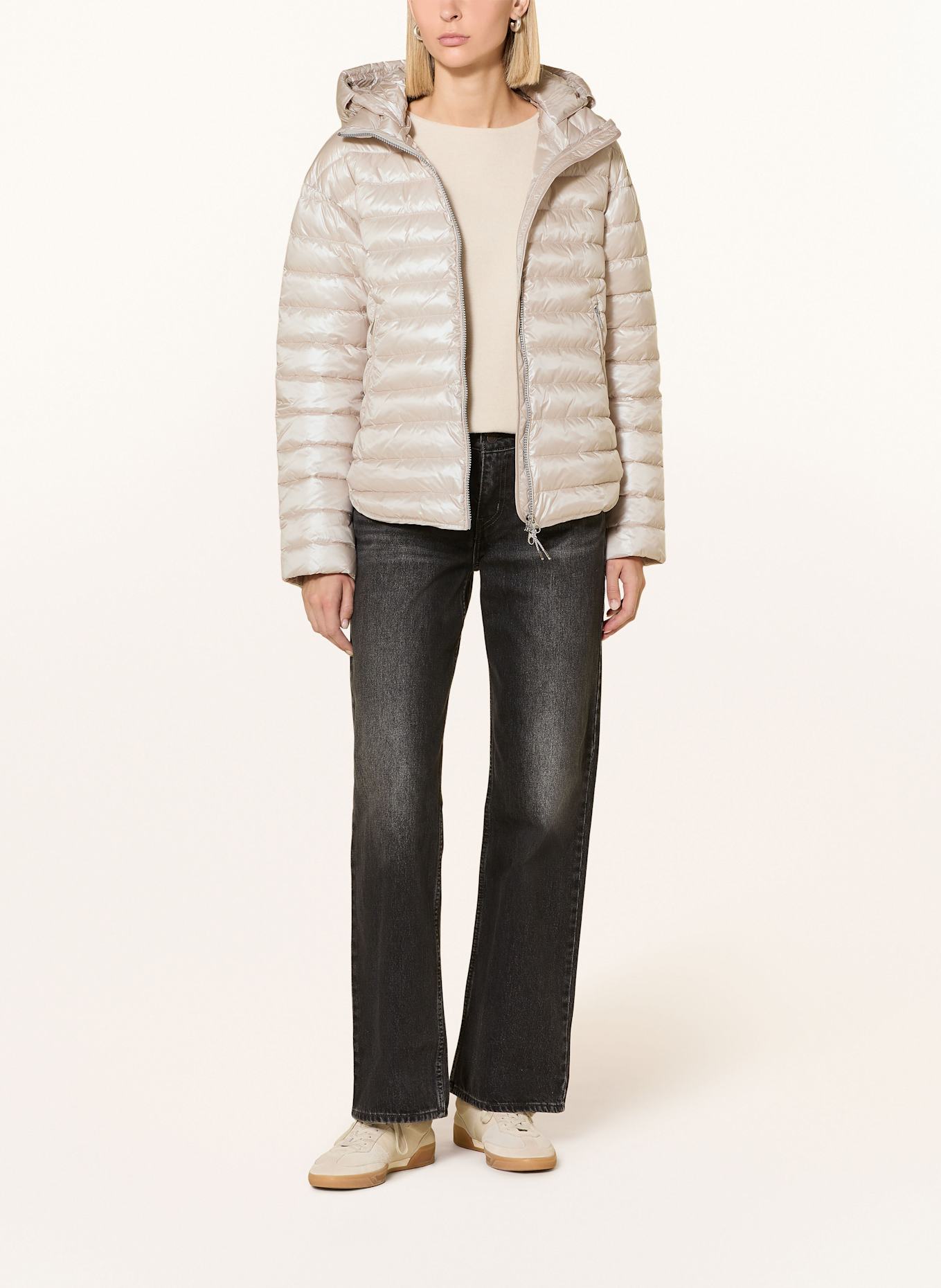 MILESTONE Steppjacke MSAMELIA mit DUPONT™ SORONA®-Isolierung und abnehmbarer Kapuze: CREME