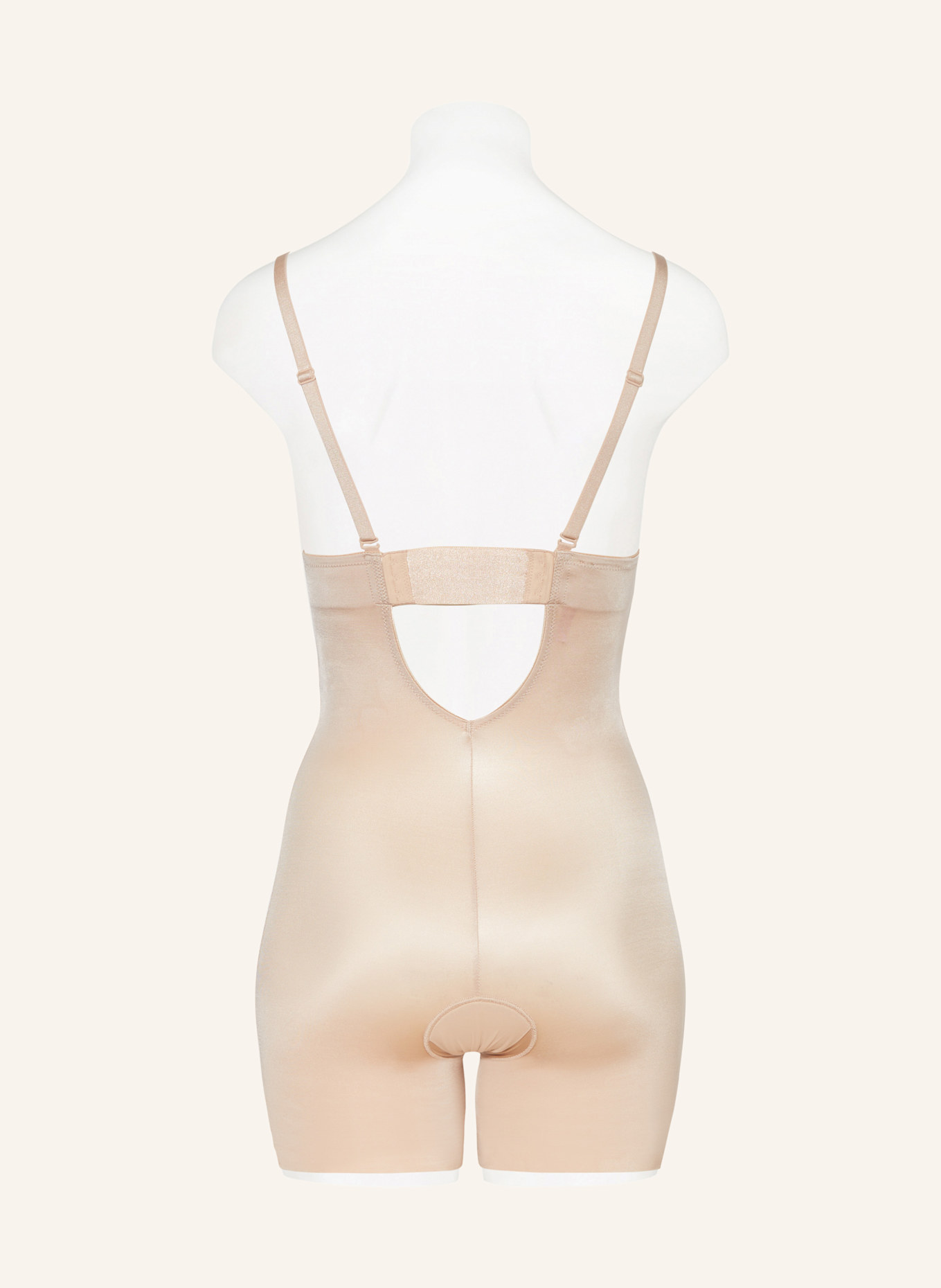 SPANX Shape-Body SUIT YOUR FANCY PLUNGE LOW-BACK MID-THIGH: BEIGE