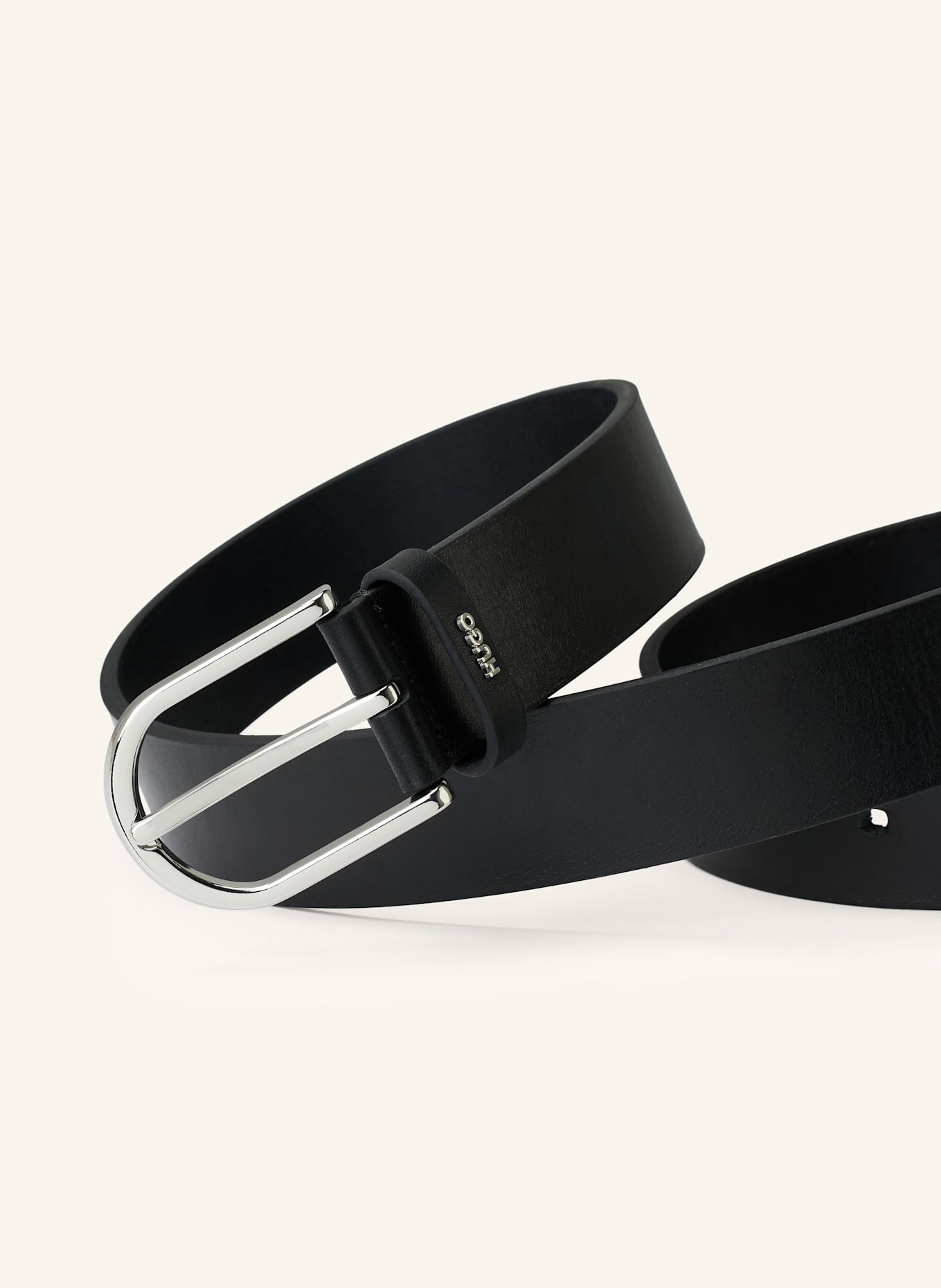 HUGO Ledergürtel ZOEY: SCHWARZ