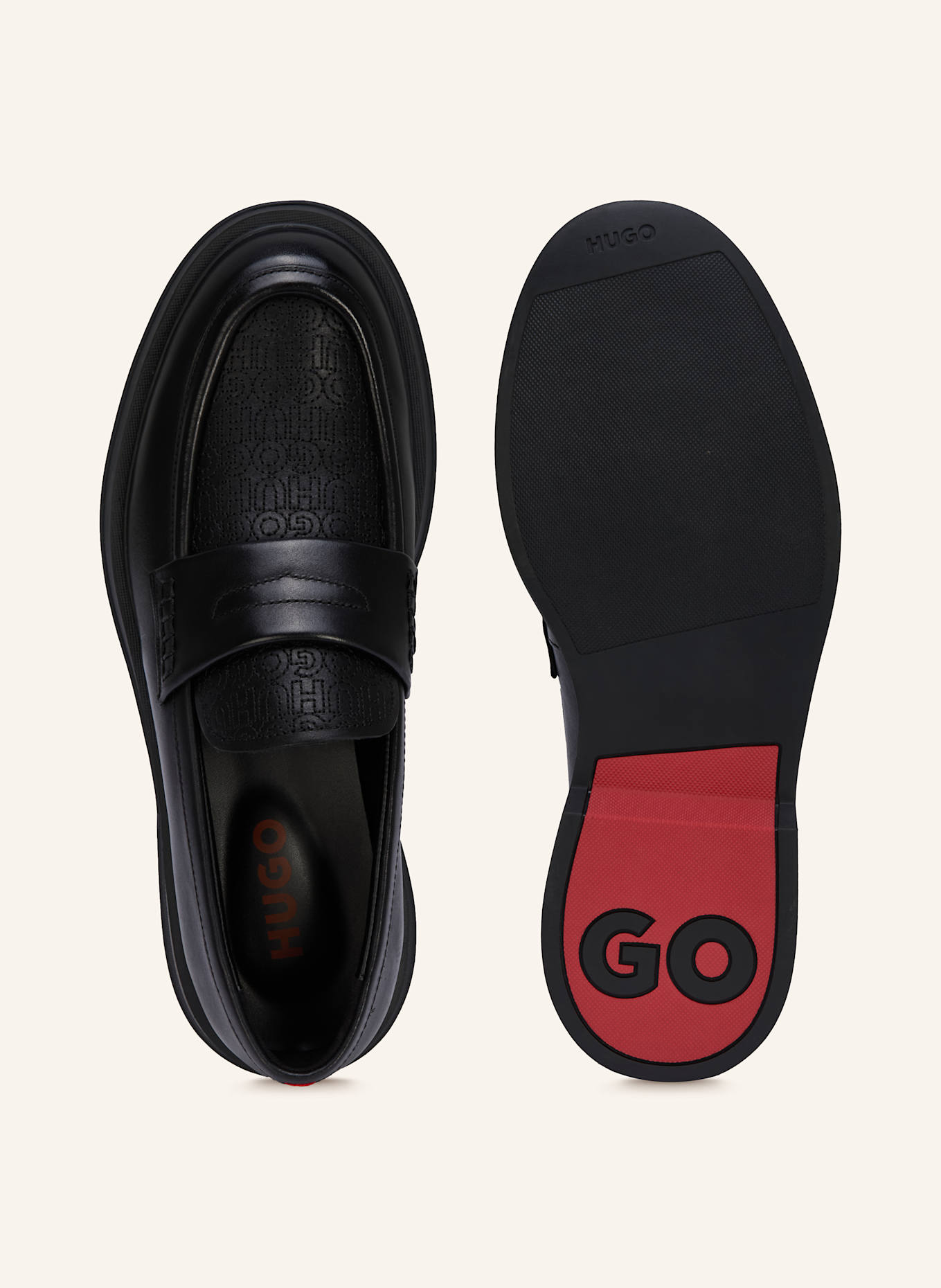 HUGO Penny-Loafer LENNER: 001 BLACK