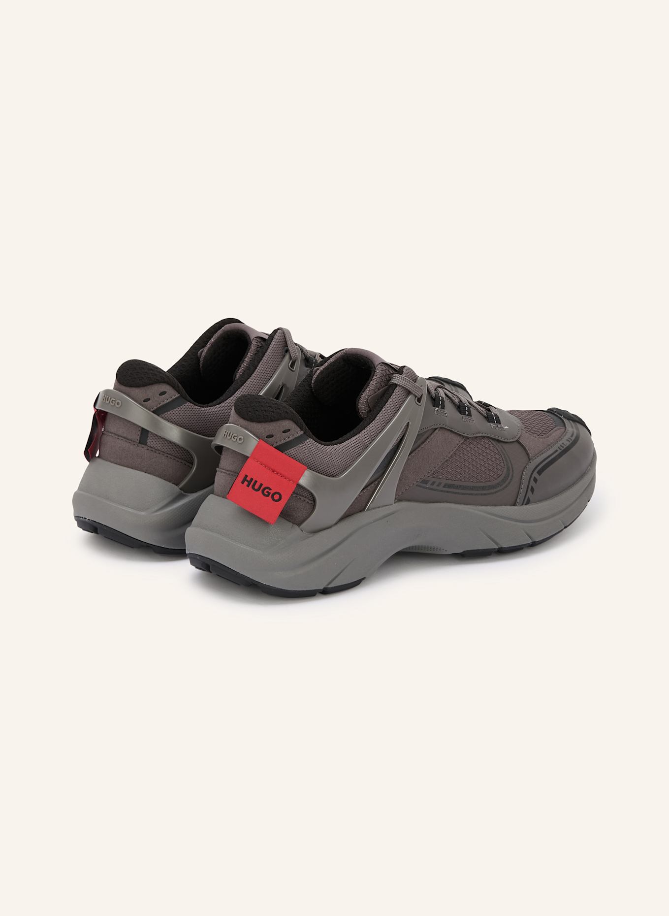 HUGO Sneaker GO2: GRAU/ SCHWARZ