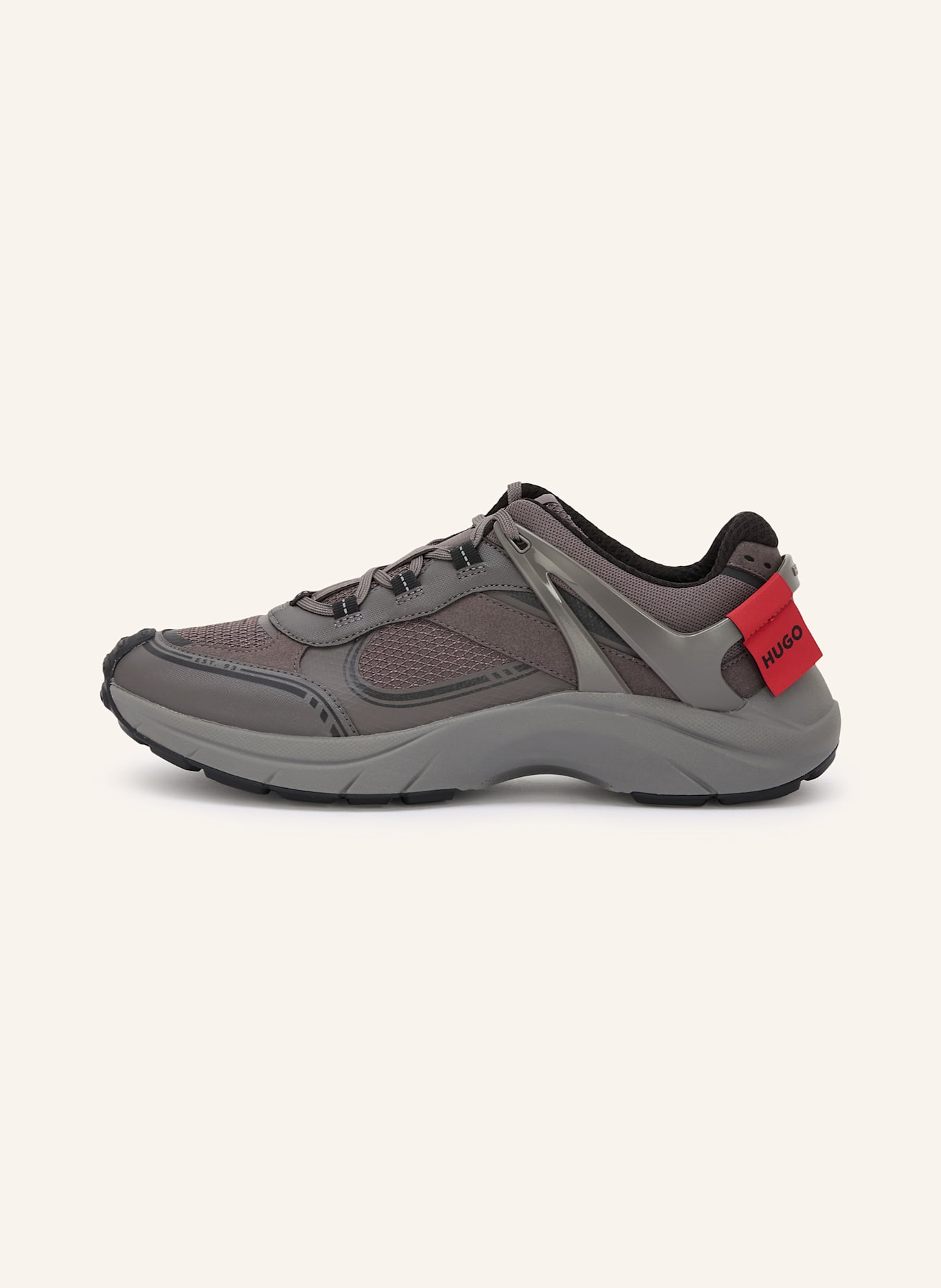 HUGO Sneaker GO2: GRAU/ SCHWARZ