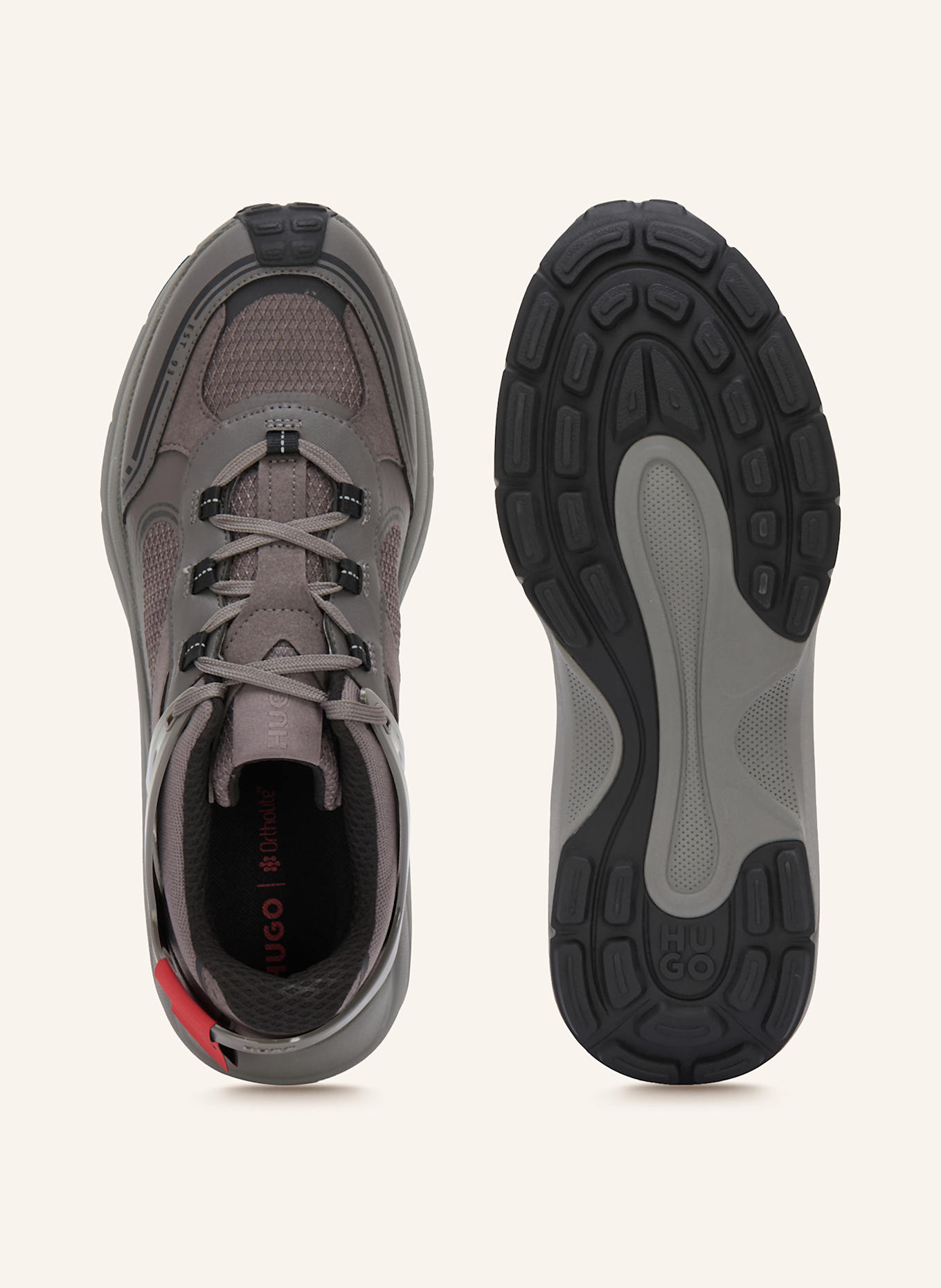 HUGO Sneaker GO2: GRAU/ SCHWARZ