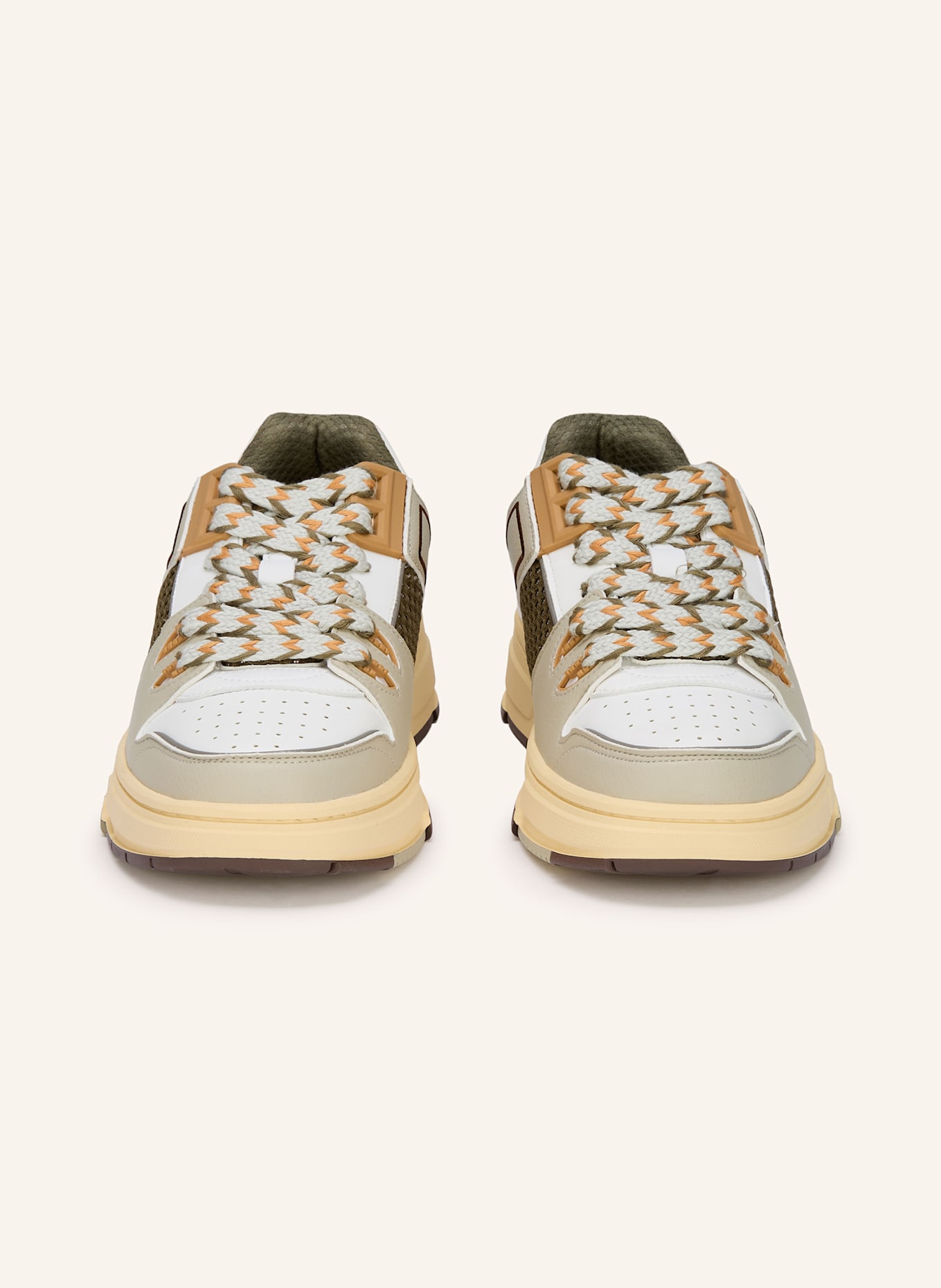 HUGO Sneaker YARROW: ECRU/ WEISS/ HELLGRÜN