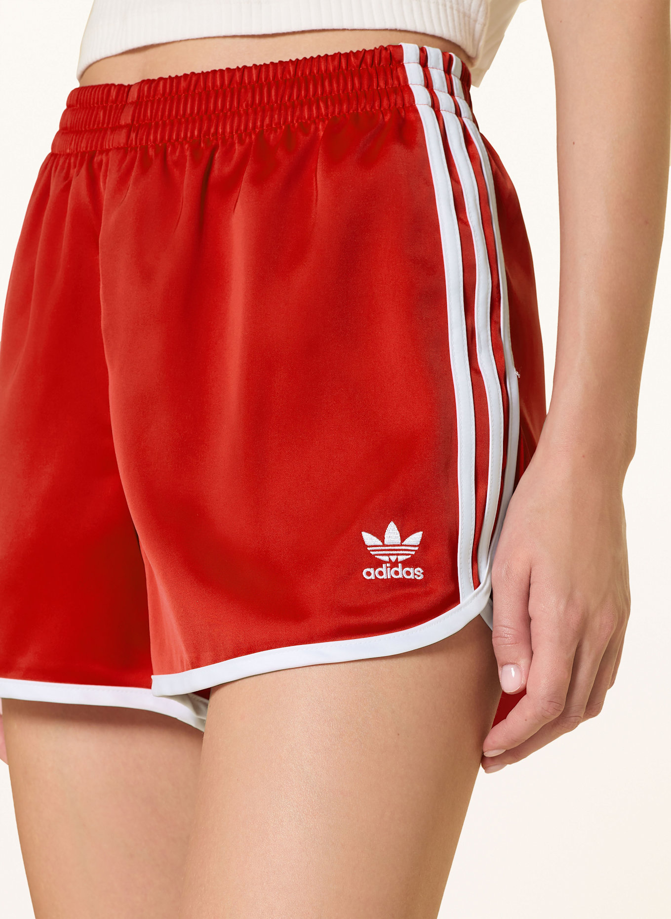 adidas Originals Short ADICOLOR 3 STRIPE SPRINTER: ROUGE / BLANC