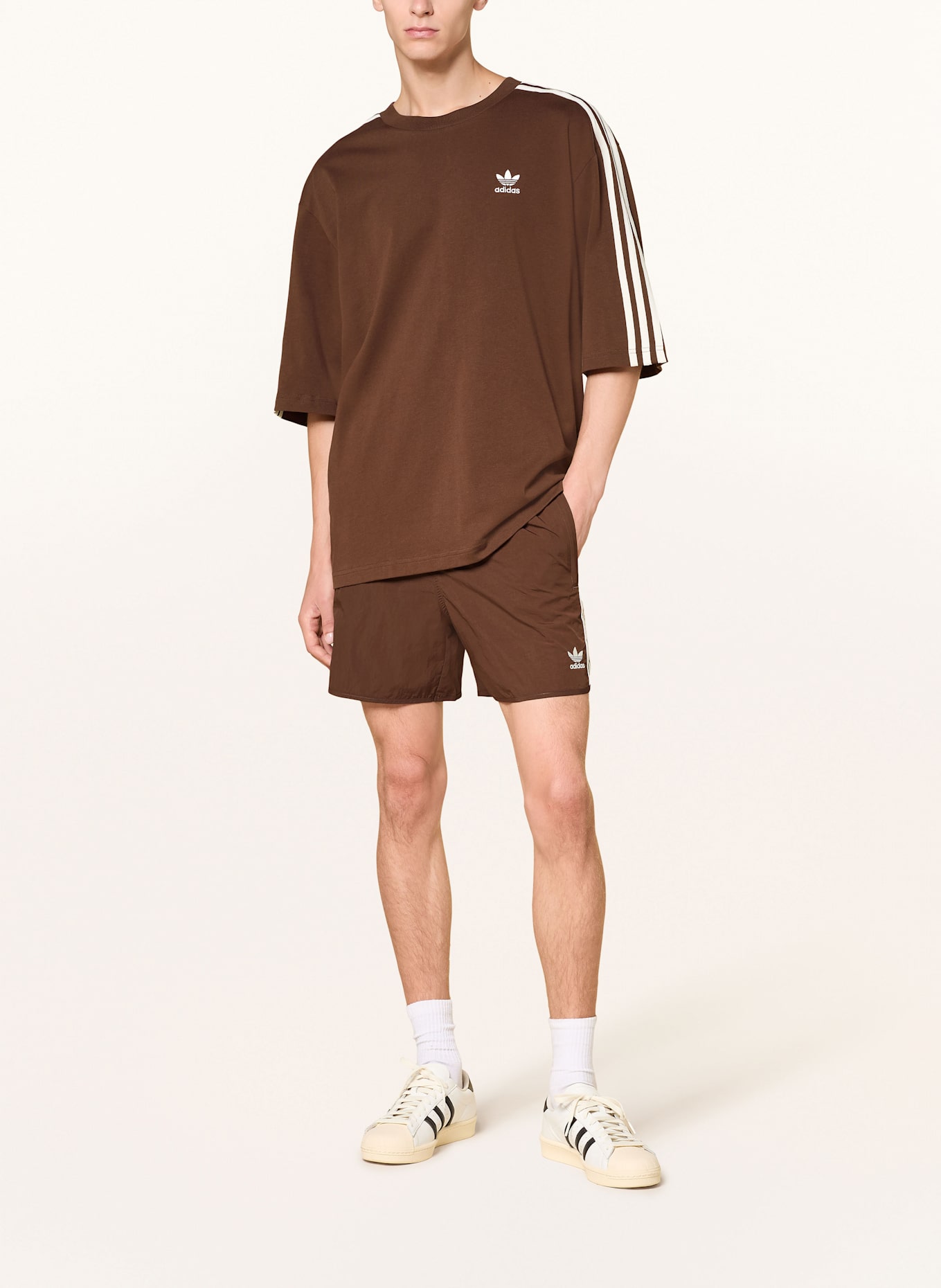 adidas Originals Shorts ADICOLOR CLASSICS SPRINTER: ECRU / BRAUN