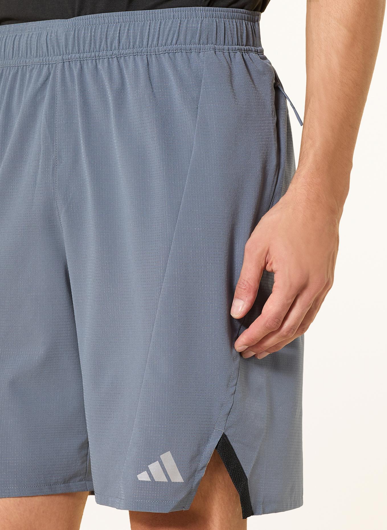 adidas Short d'entraînement DESIGNED FOR TRAINING HEAT.RDY HIIT: BLEU GRIS