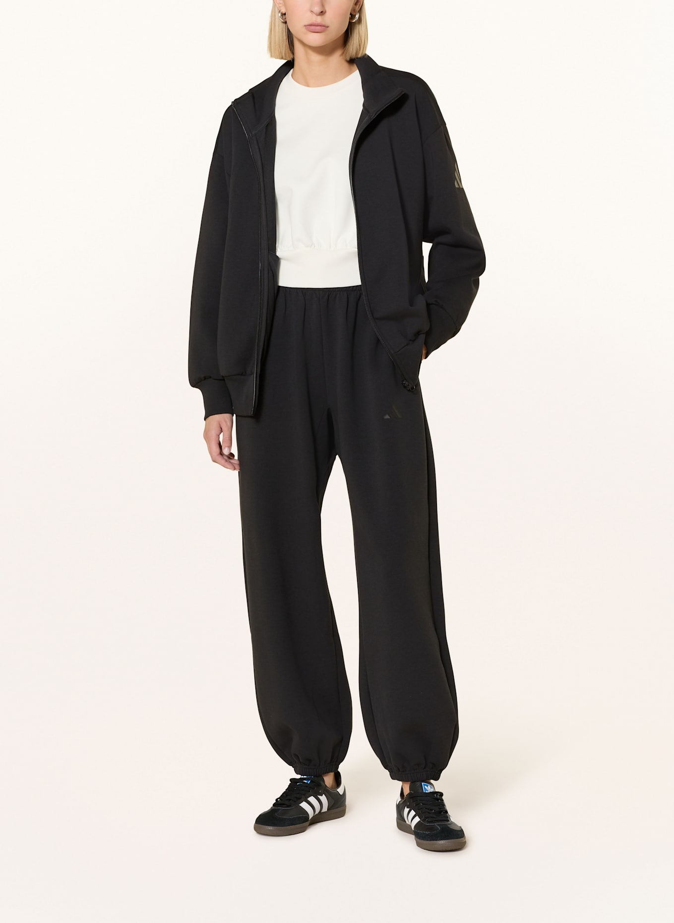 adidas directory SOFT LUX sweat jacket: BLACK