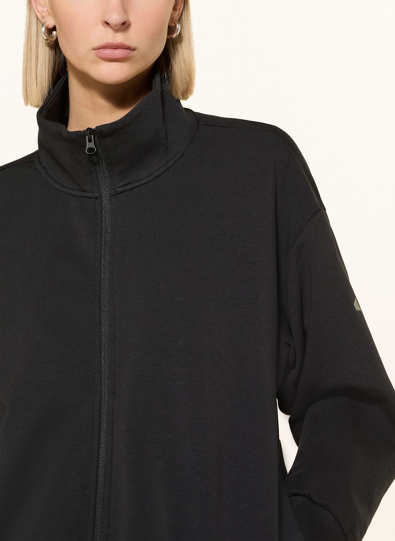 adidas directory SOFT LUX sweat jacket: BLACK