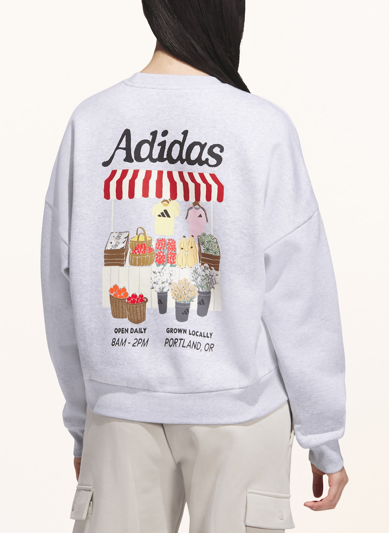 adidas FARMERS MARKET GRAPHIC sweatshirt: GRAY