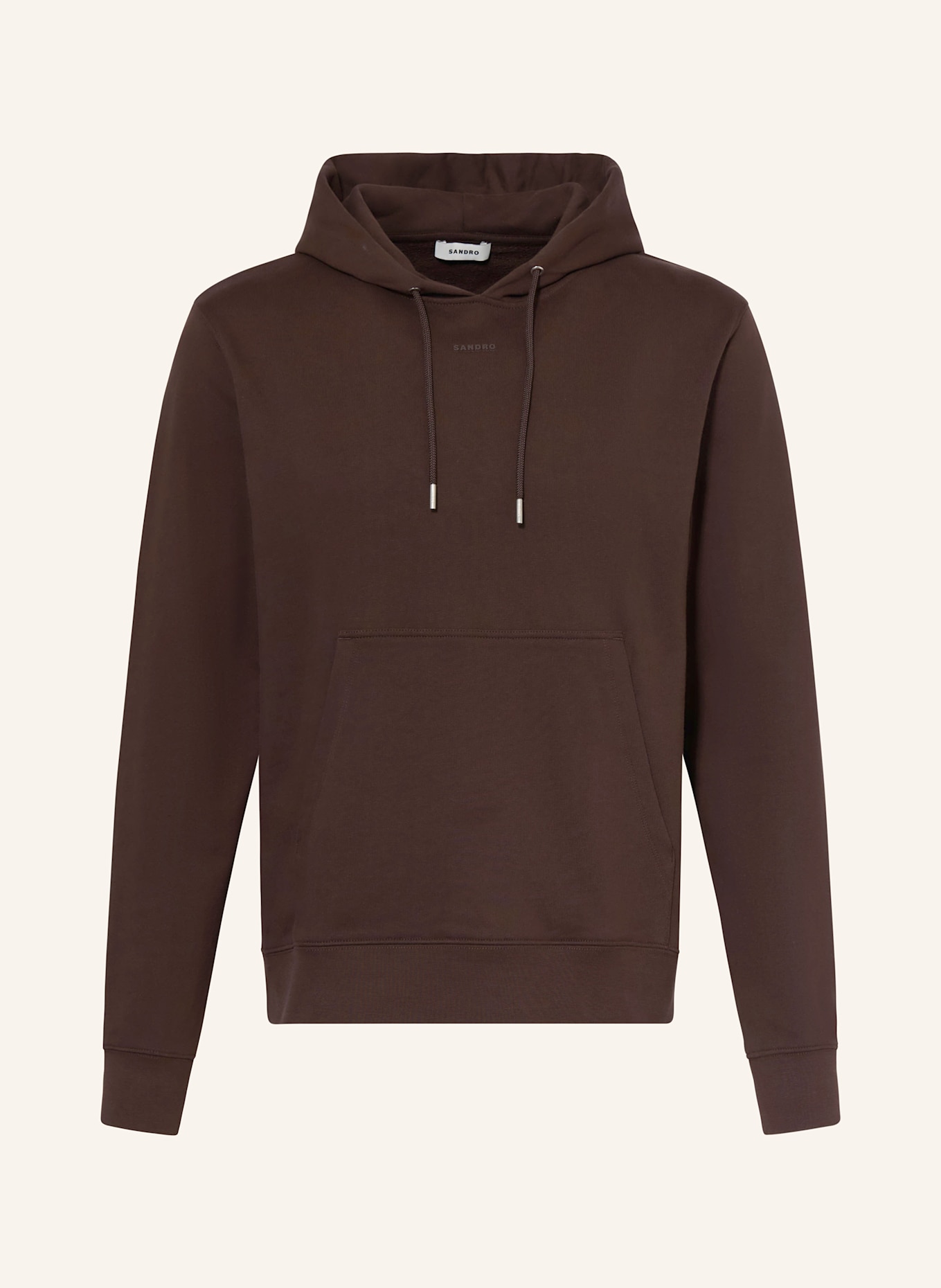 SANDRO Bluza z kapturem: CIEMNOBRĄZOWY