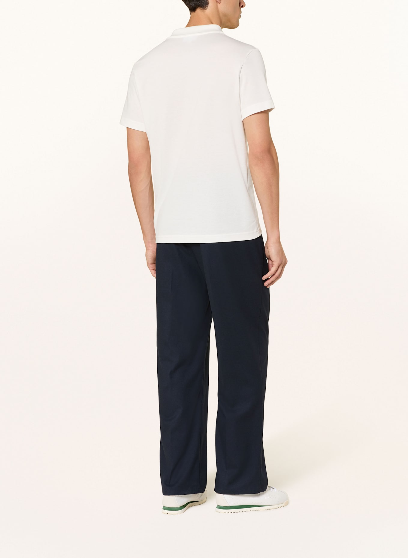 LACOSTE Pique-Poloshirt Regular Fit: ECRU / KHAKI / HELLBLAU