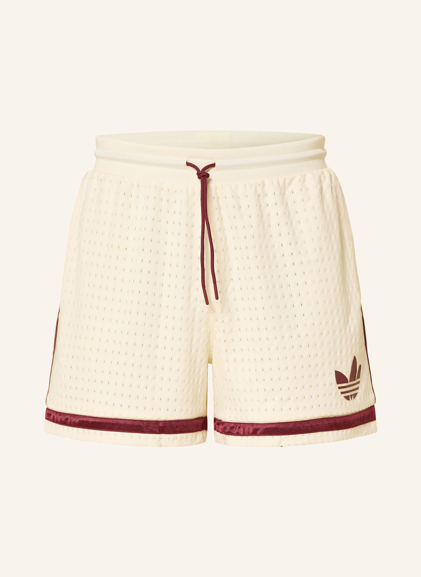 adidas Basketballshorts ORIGINALS BASKETBALL: WEISS / DUNKELROT