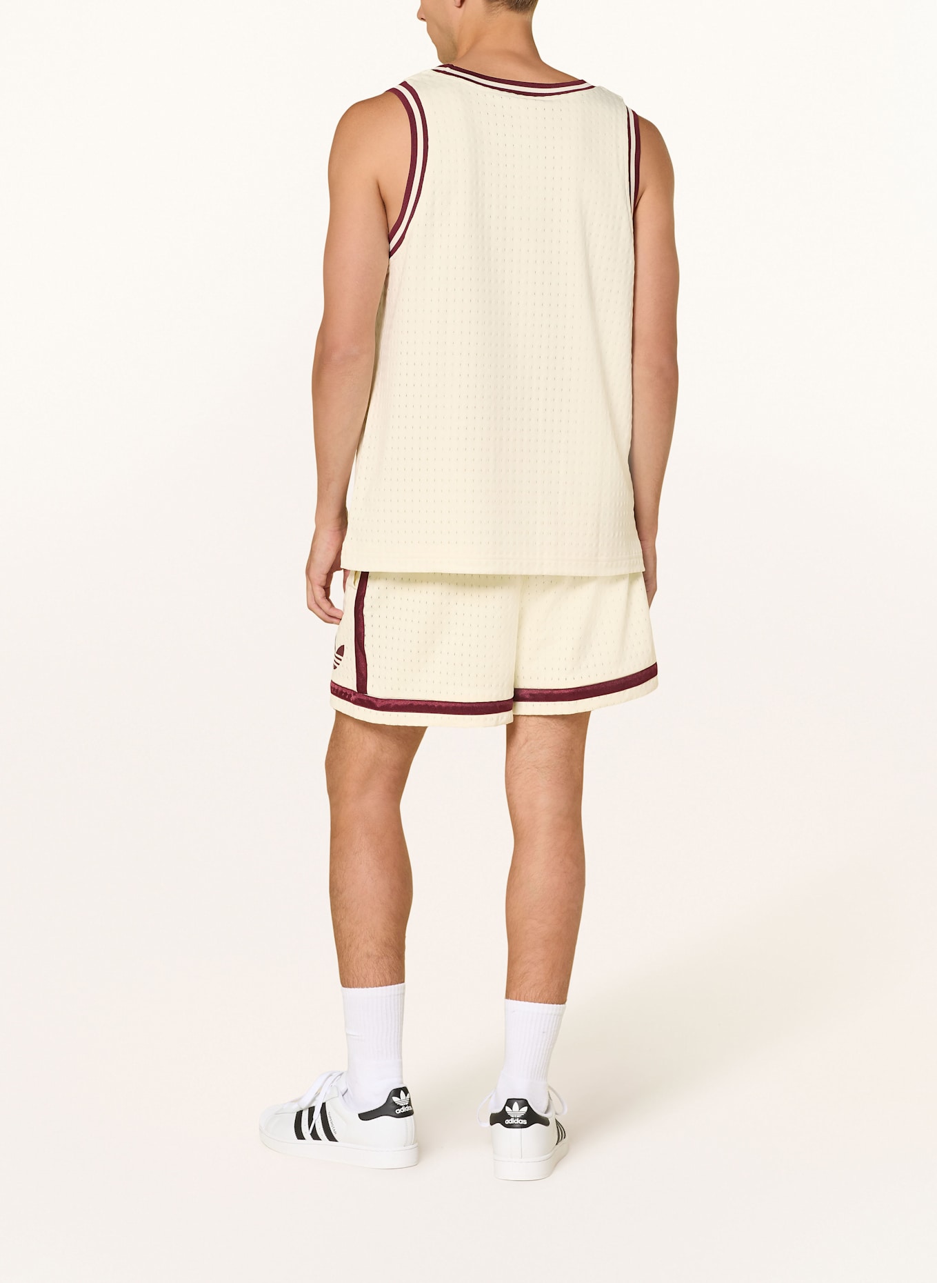 adidas Basketballshorts ORIGINALS BASKETBALL: WEISS / DUNKELROT