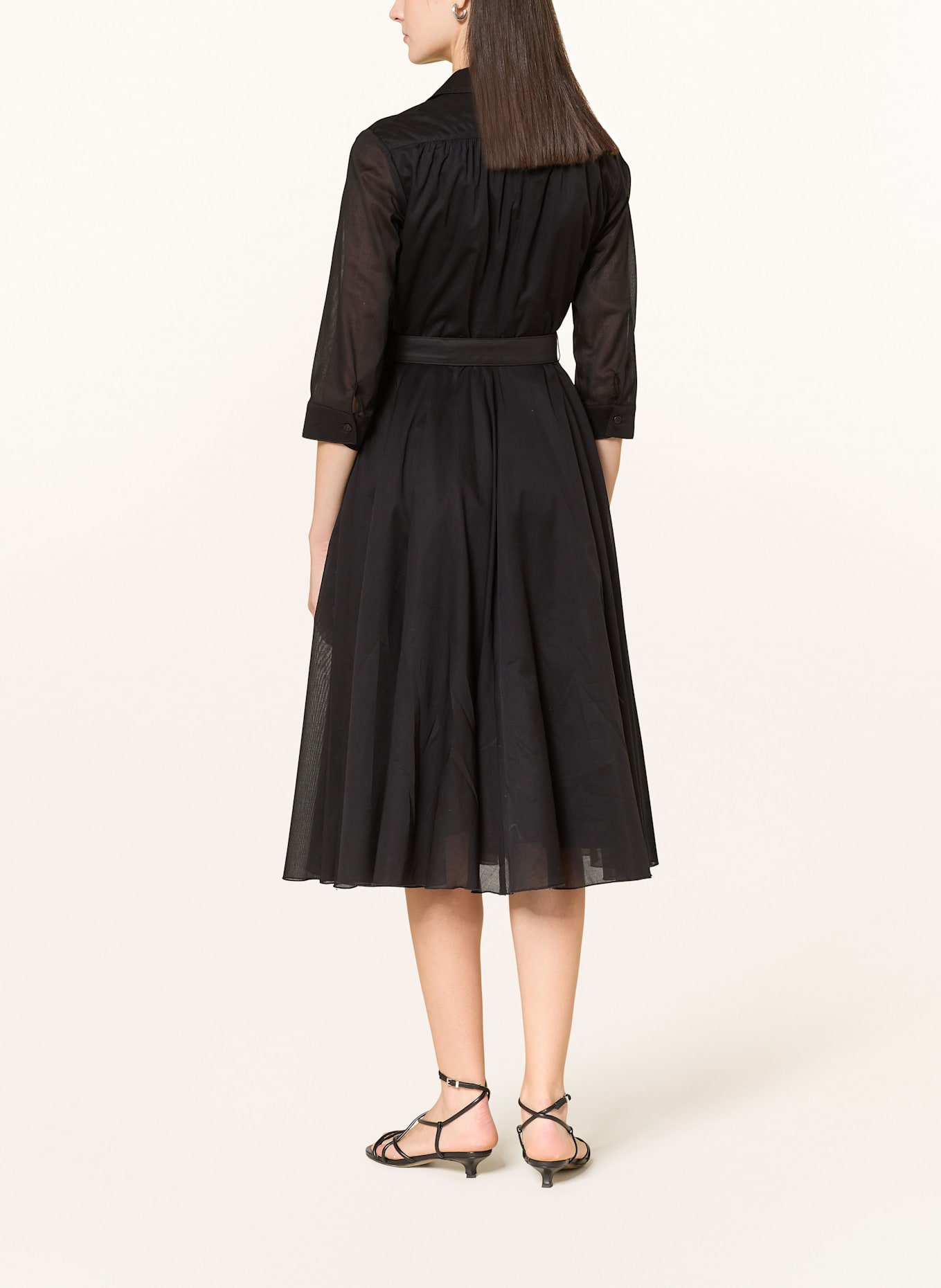 RIANI Hemdblusenkleid mit 3/4-Arm: SCHWARZ