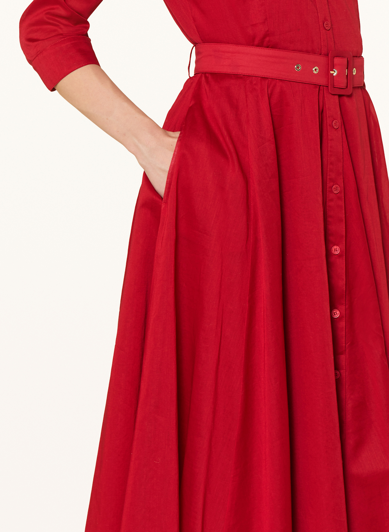 RIANI Hemdblusenkleid mit 3/4-Arm: ROT