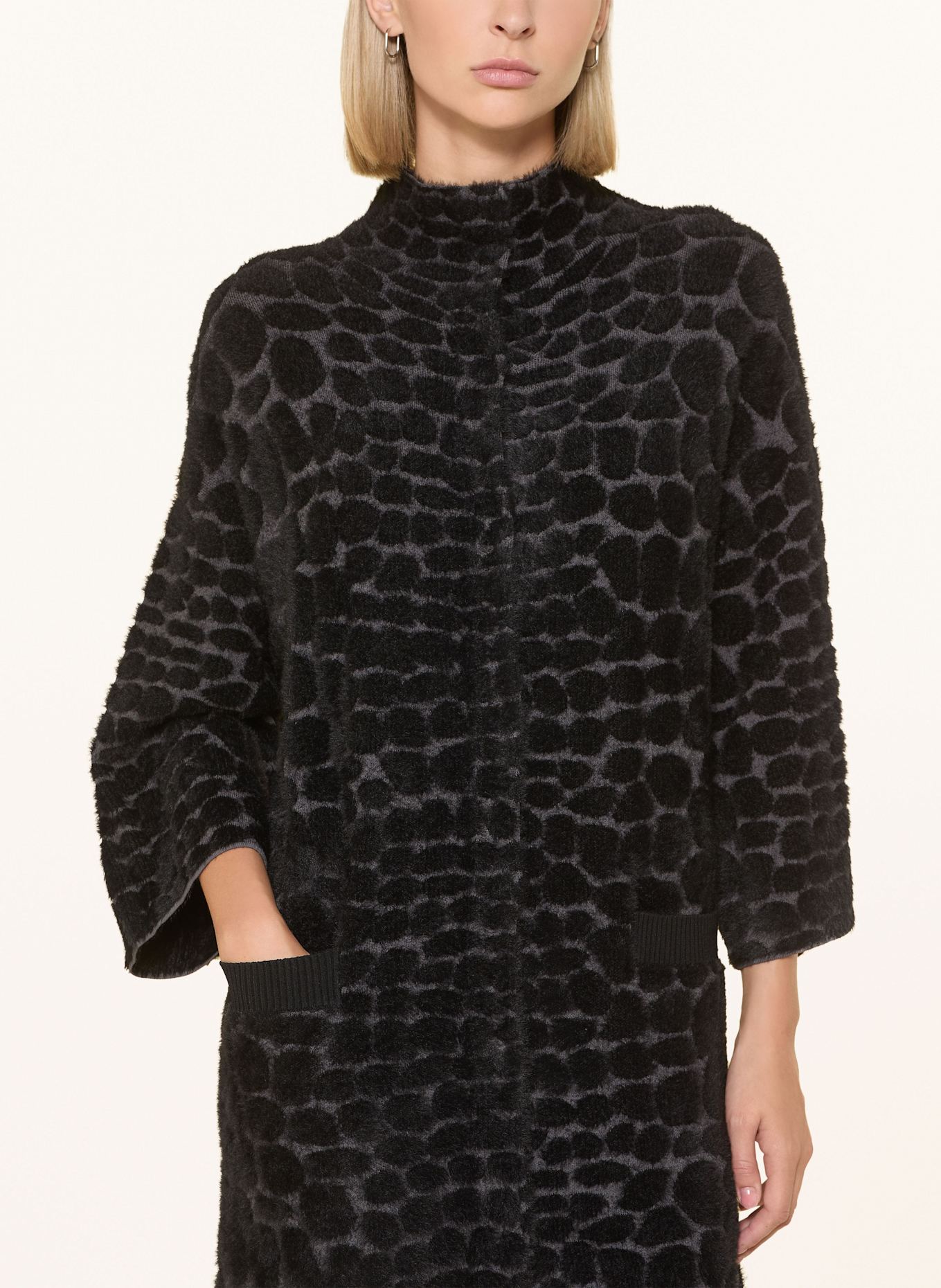 SPORTALM Strickmantel: SCHWARZ