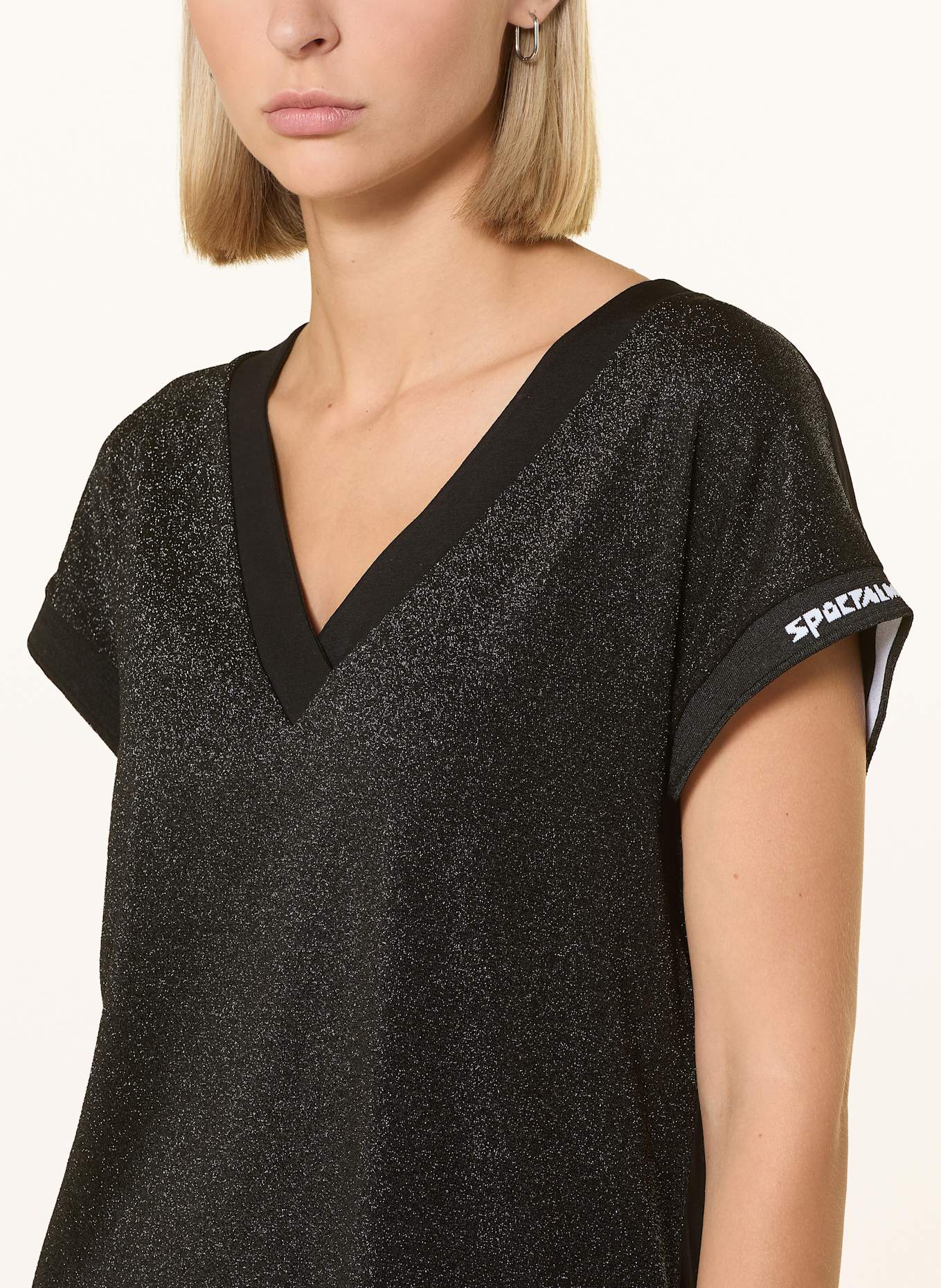 SPORTALM T-shirt avec fil pailleté: NOIR