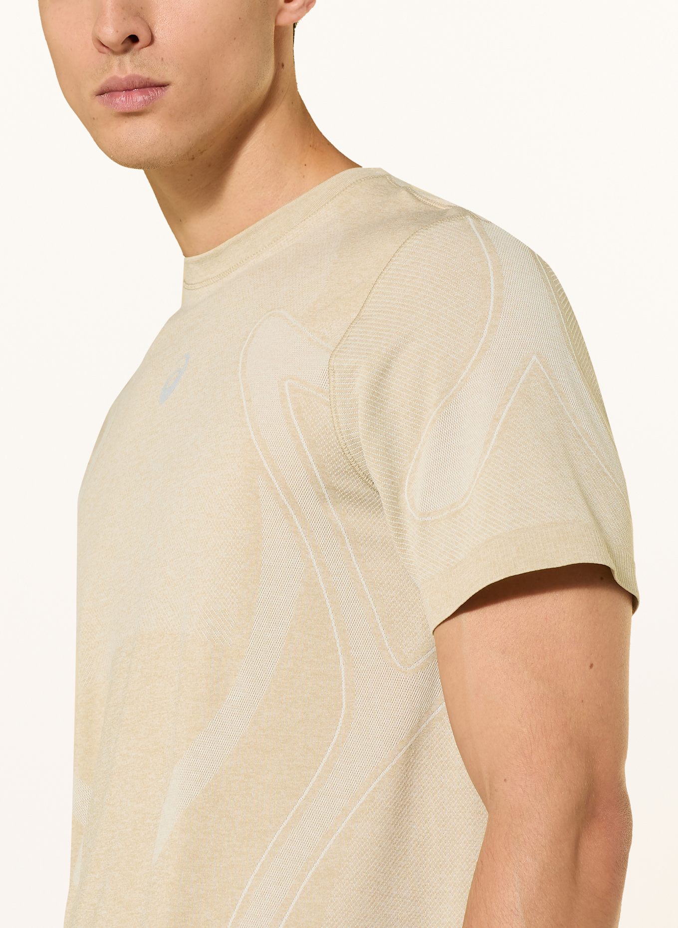 ASICS Laufshirt ROAD SEAMLESS SS: CREME