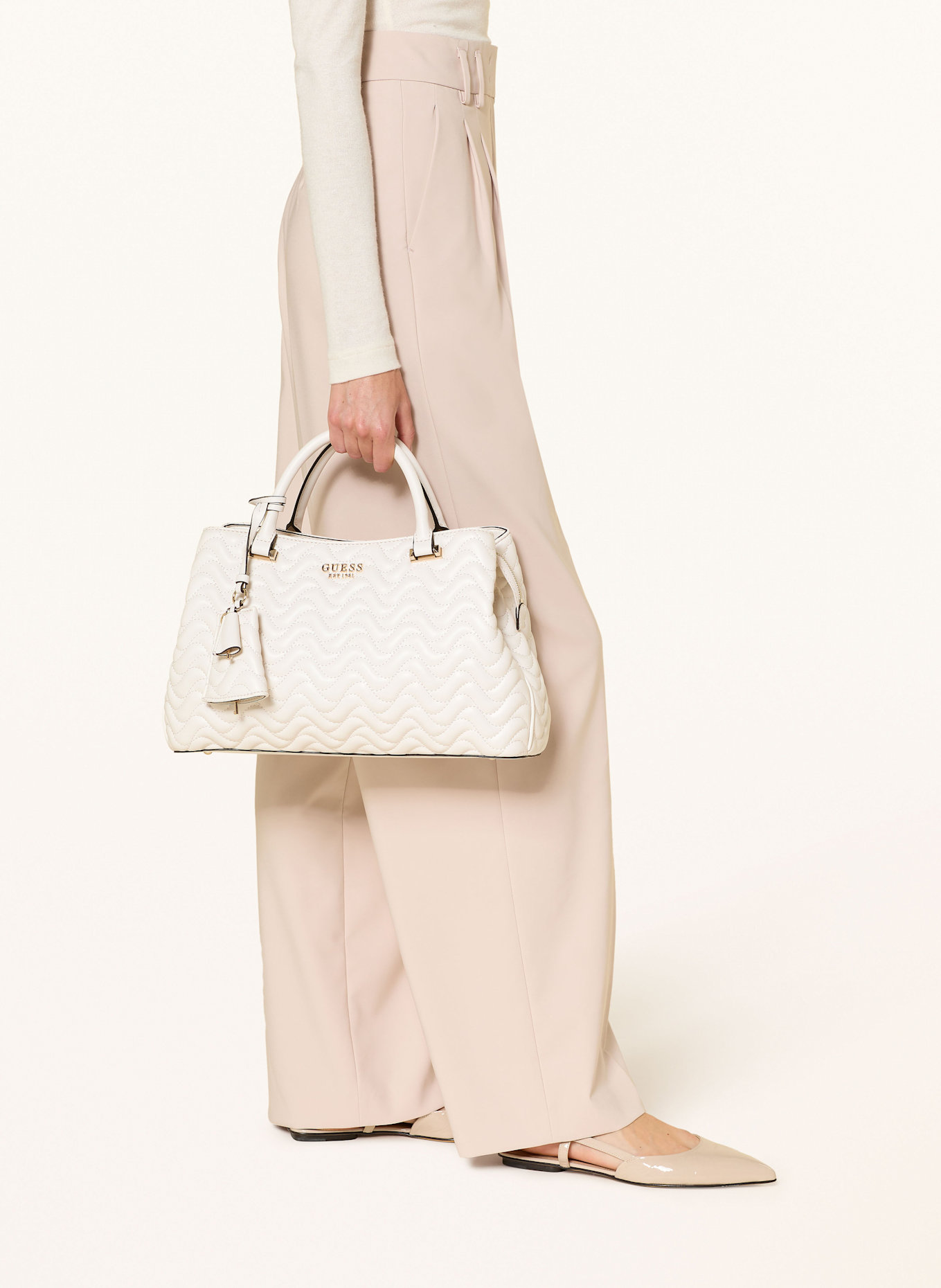 GUESS Handtasche MELISANDRA LARGE: ECRU