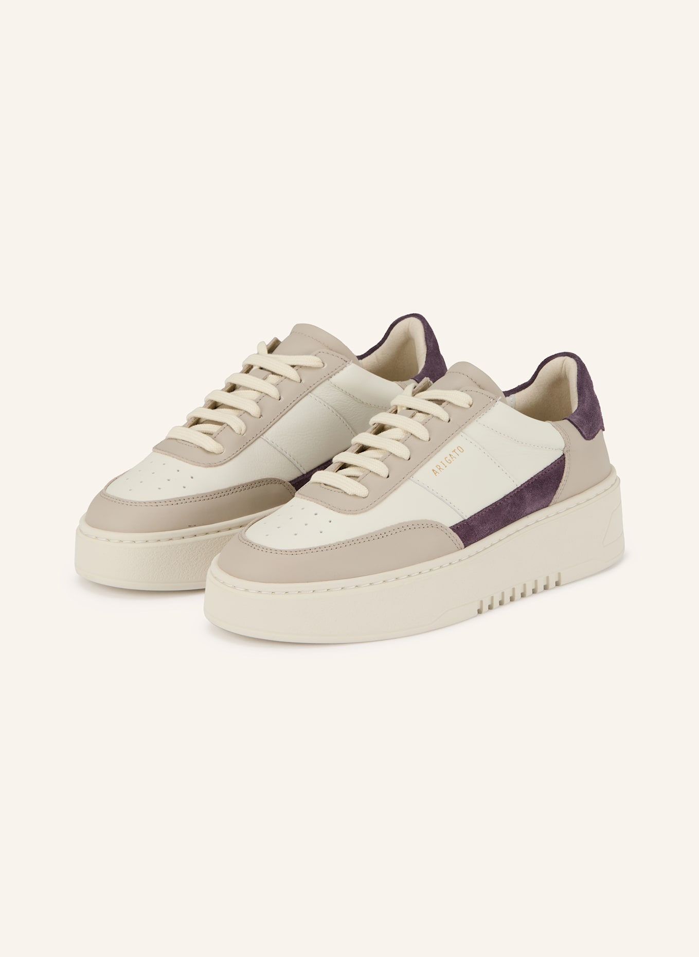 AXEL ARIGATO Sneaker ORBIT VINTAGE: ECRU/ DUNKELBRAUN/ HELLGRAU