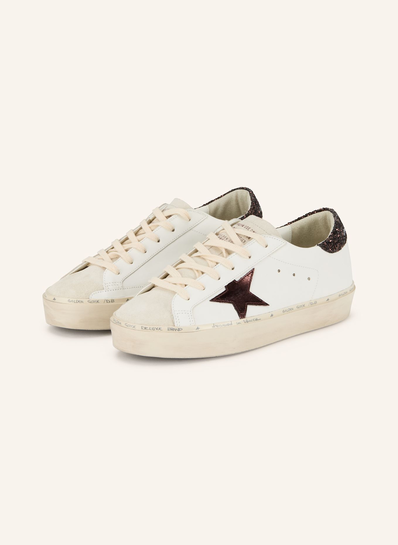 GOLDEN GOOSE Sneaker HI STAR: WEISS / CREME
