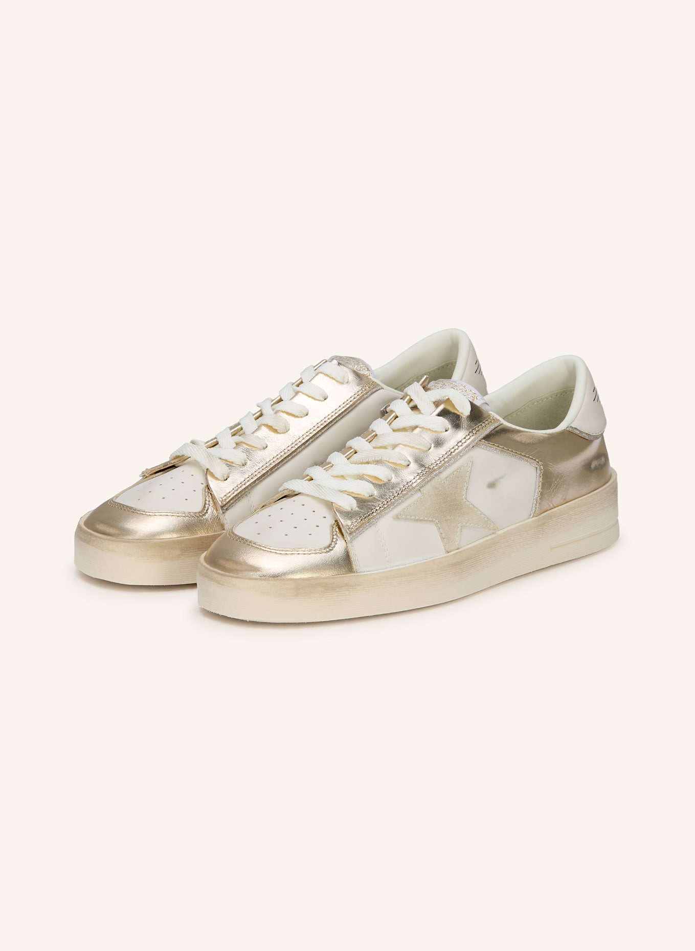 GOLDEN GOOSE Sneaker: WEISS / BEIGE
