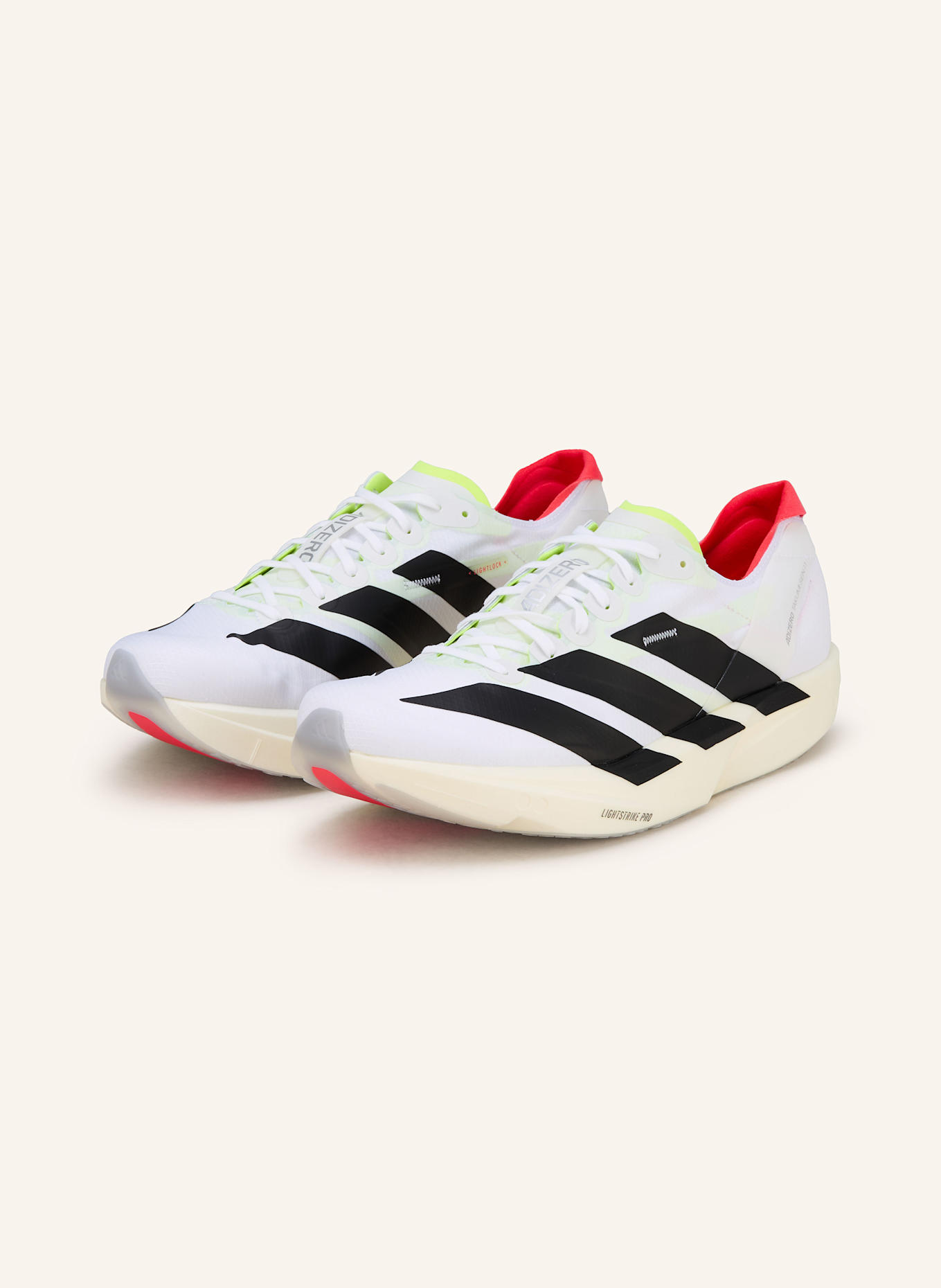adidas Laufschuhe ADIZERO TAKUMI SEN 11: WEISS/ SCHWARZ/ NEONROT