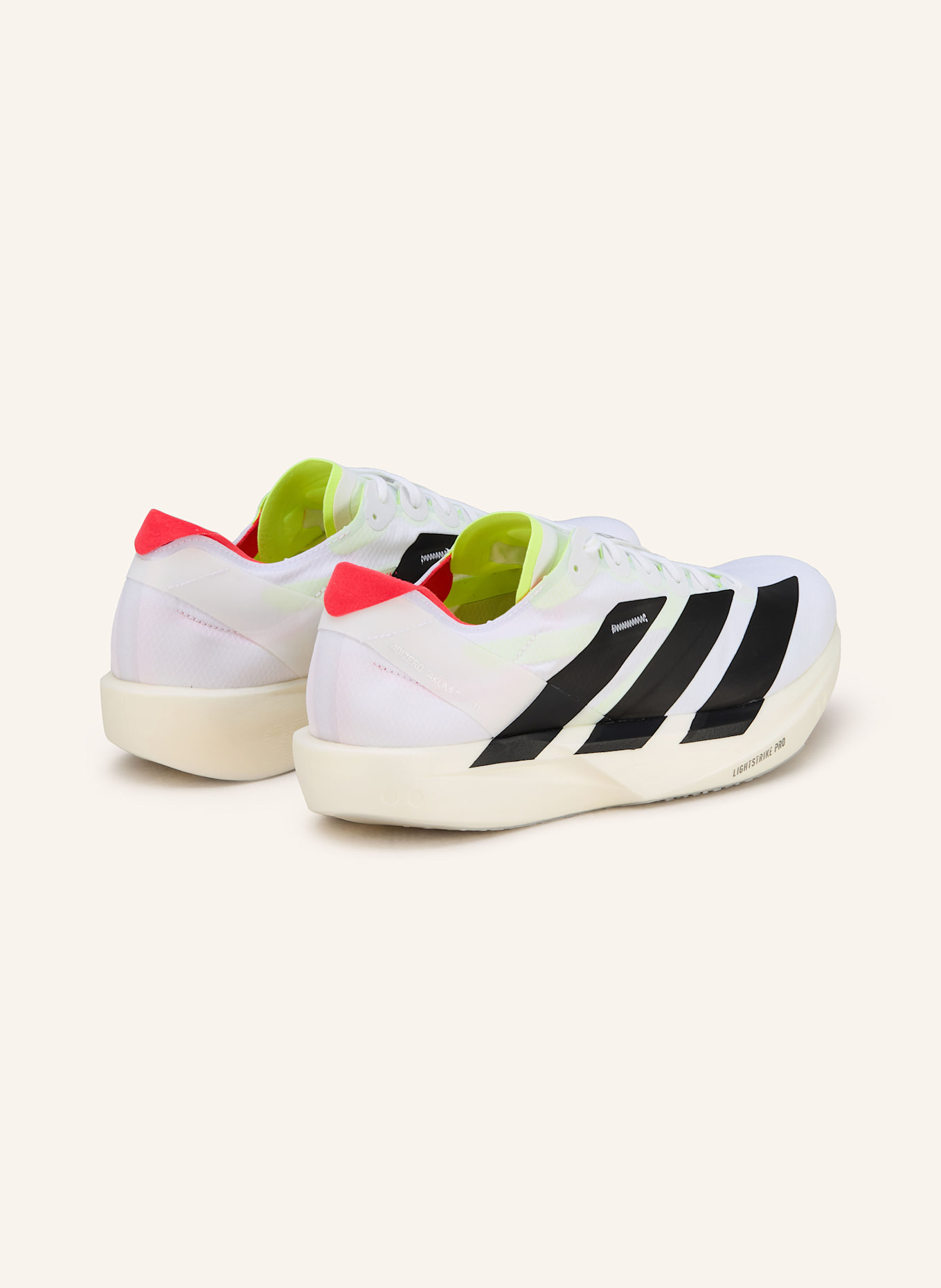 adidas Laufschuhe ADIZERO TAKUMI SEN 11: WEISS/ SCHWARZ/ NEONROT
