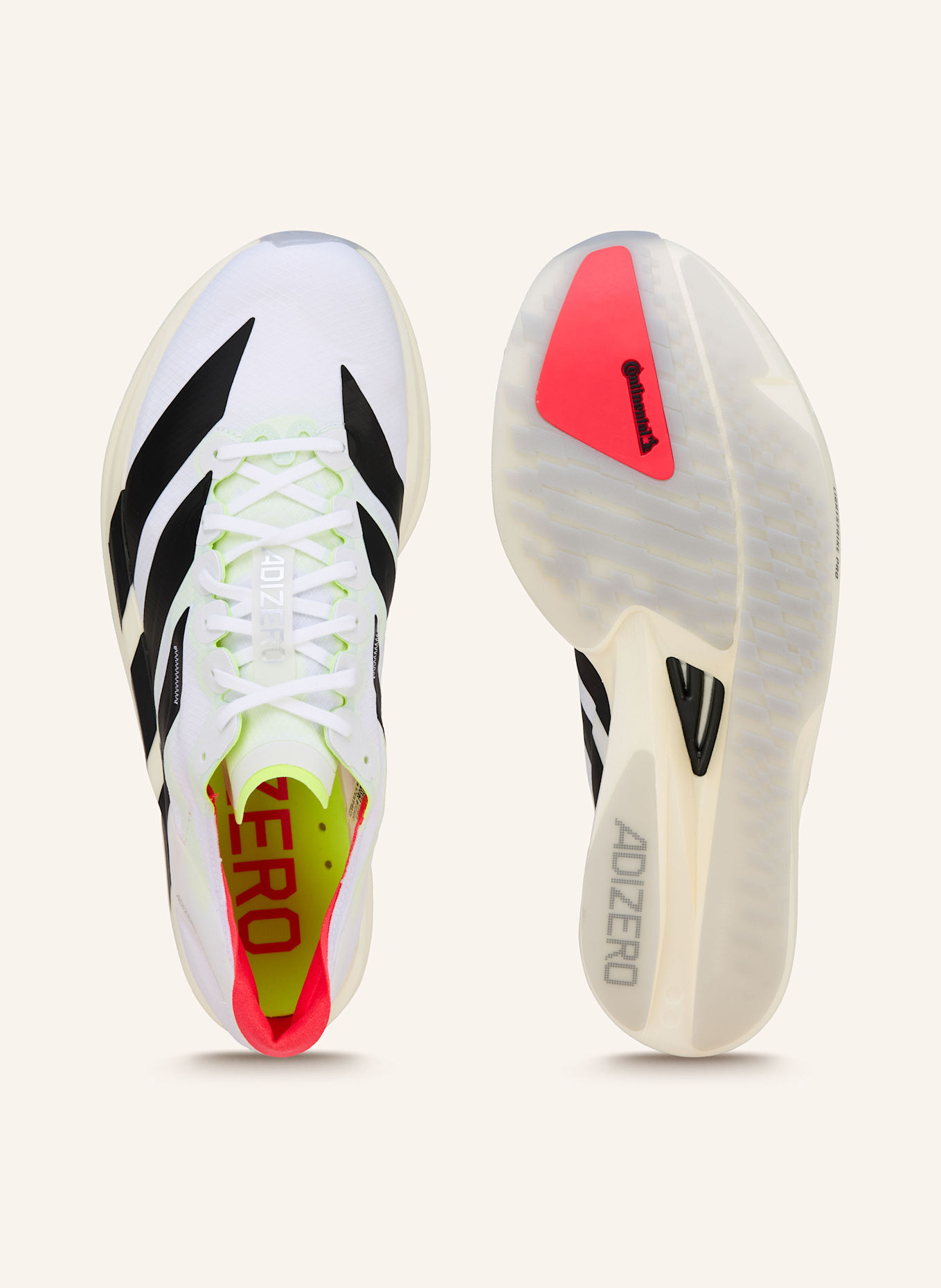 adidas Laufschuhe ADIZERO TAKUMI SEN 11: WEISS/ SCHWARZ/ NEONROT