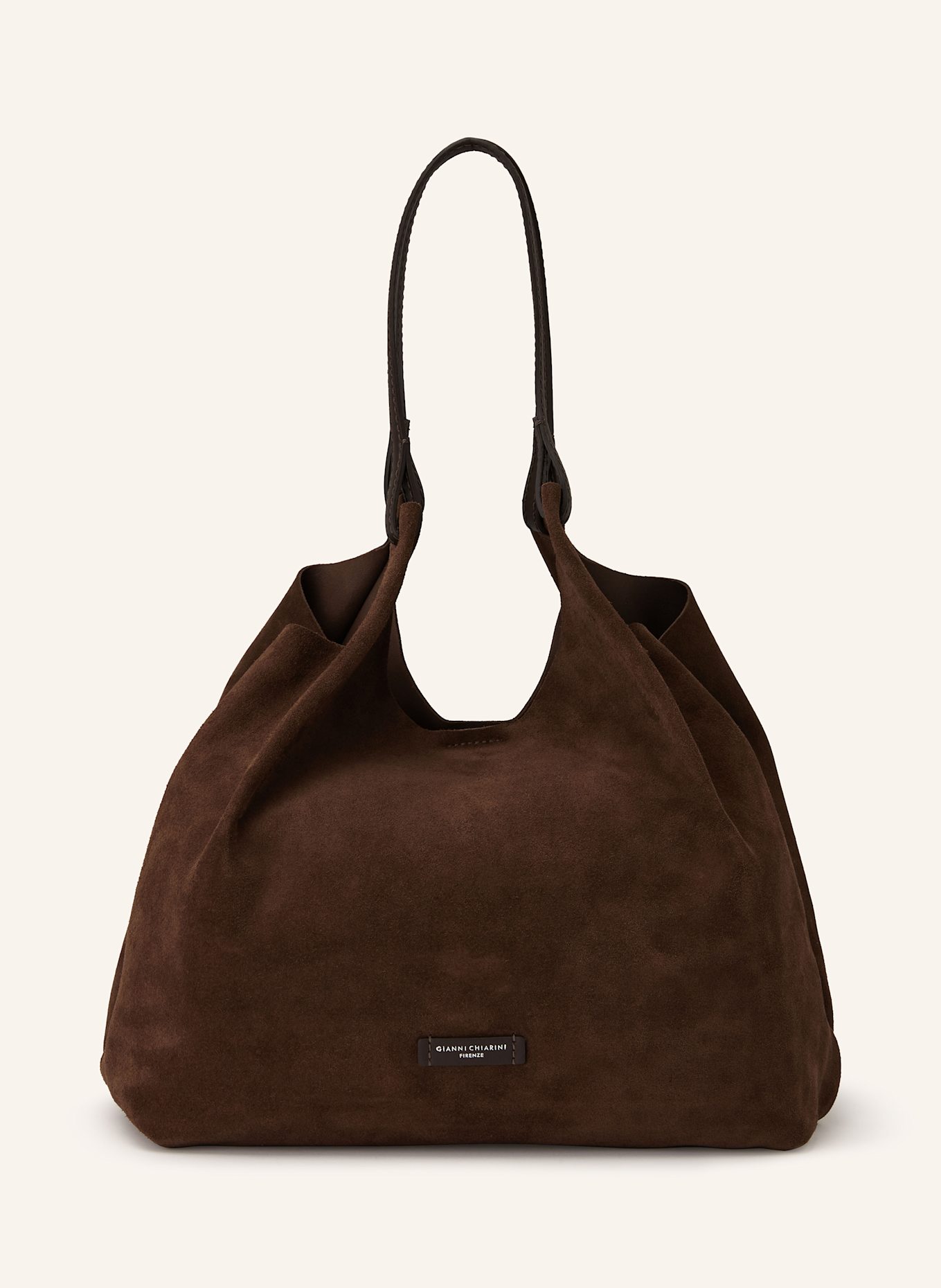 GIANNI CHIARINI Hobo bag DUA XL with pouch: DARK BROWN