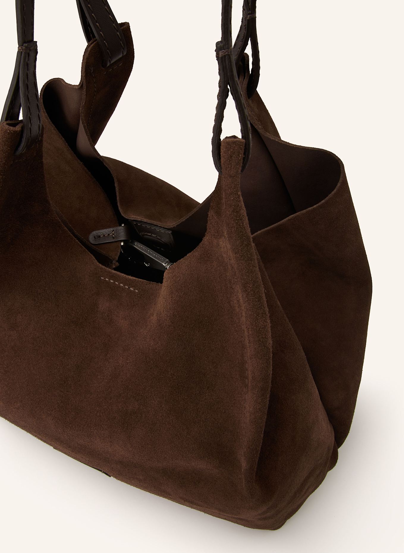 GIANNI CHIARINI Hobo bag DUA XL with pouch: DARK BROWN