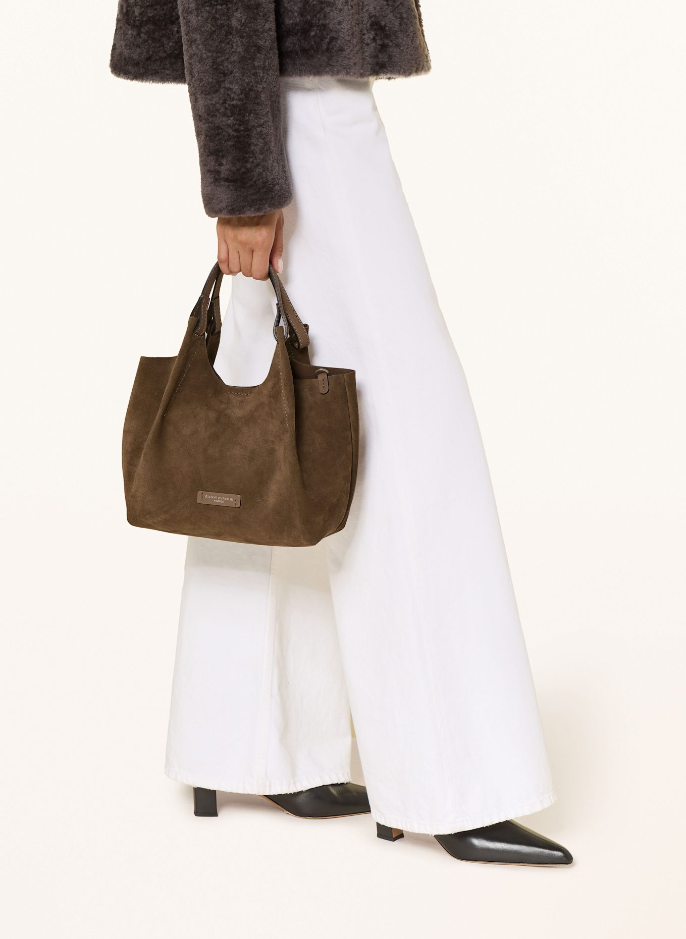 GIANNI CHIARINI Beuteltasche DUA MEDIUM mit Pouch: KHAKI