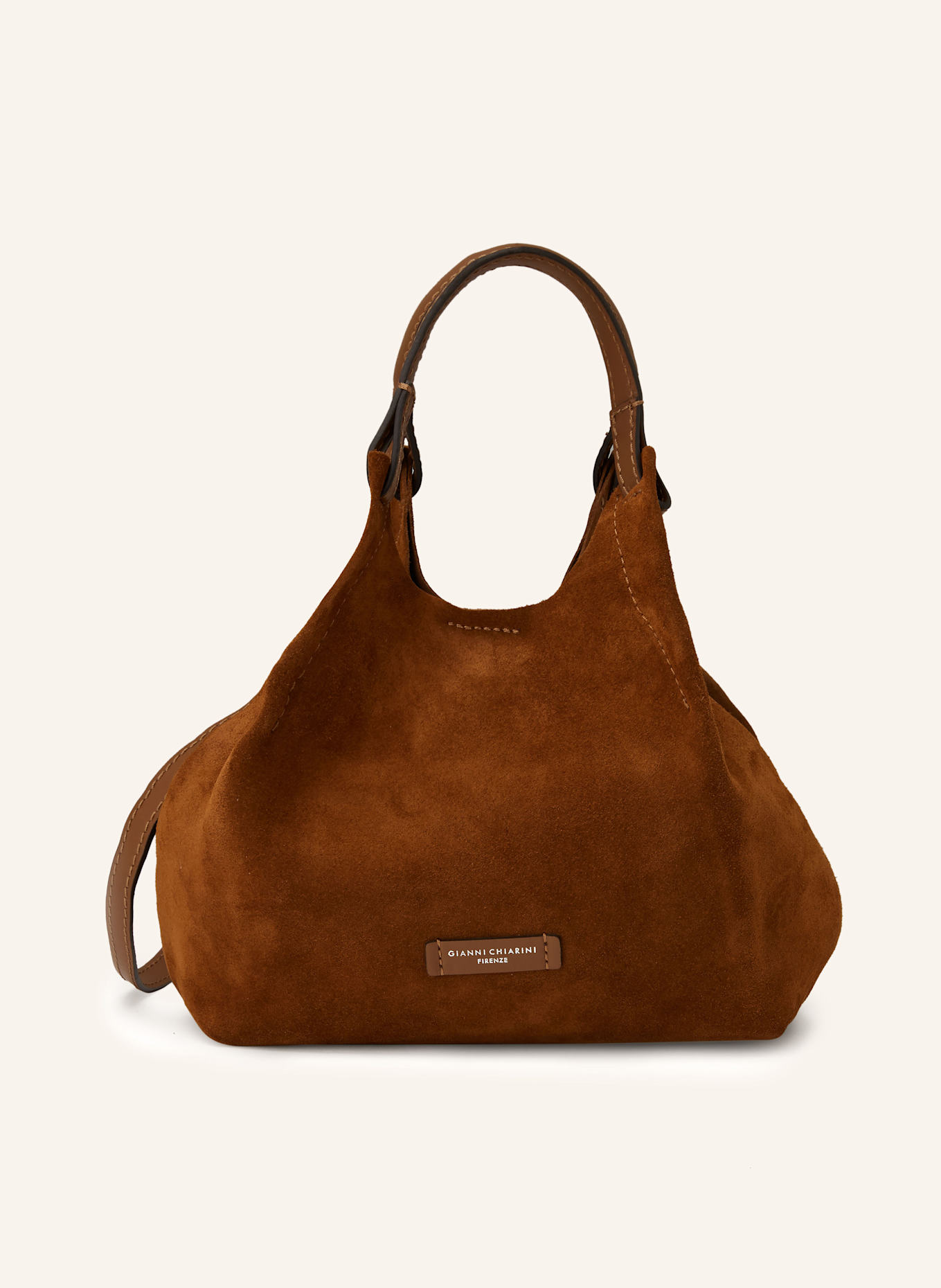 GIANNI CHIARINI Beuteltasche DUA MEDIUM mit Pouch: COGNAC