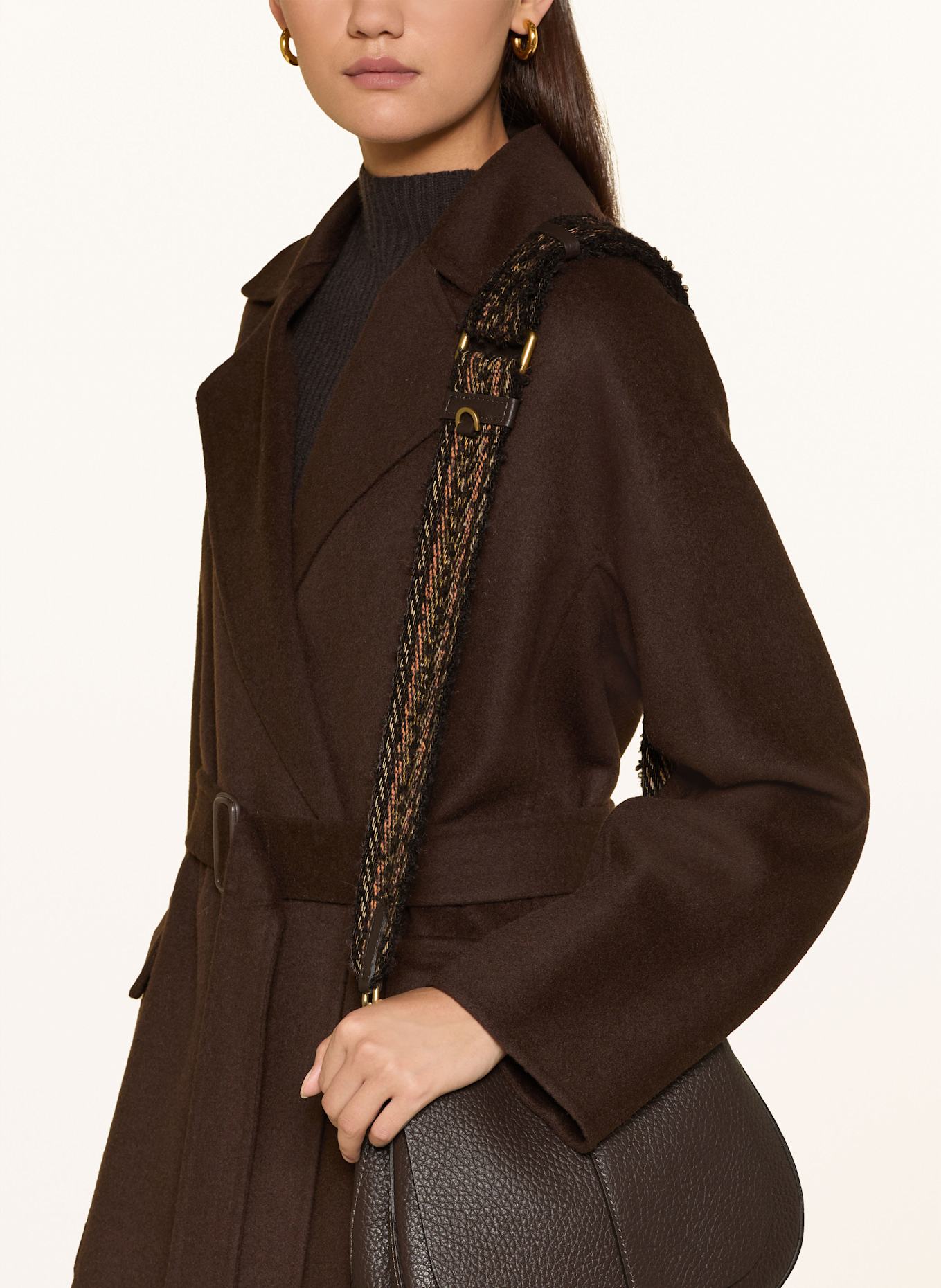 GIANNI CHIARINI Shoulder bag HELENA: DARK BROWN