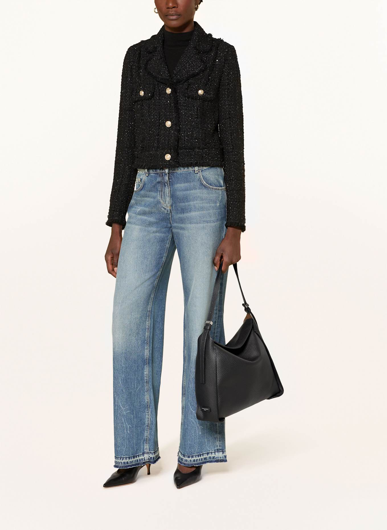 GIANNI CHIARINI Torba worek PENELOPE: CZARNY