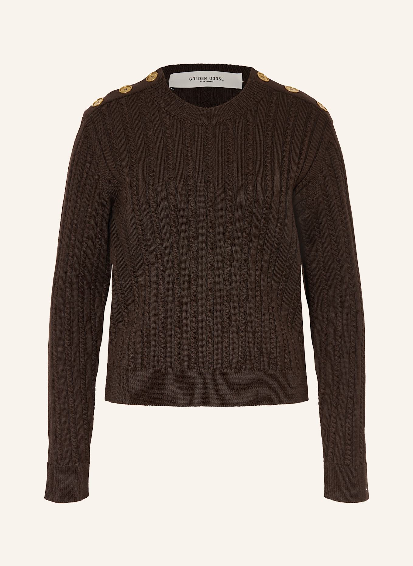 GOLDEN GOOSE Pullover JOURNEY: DUNKELBRAUN