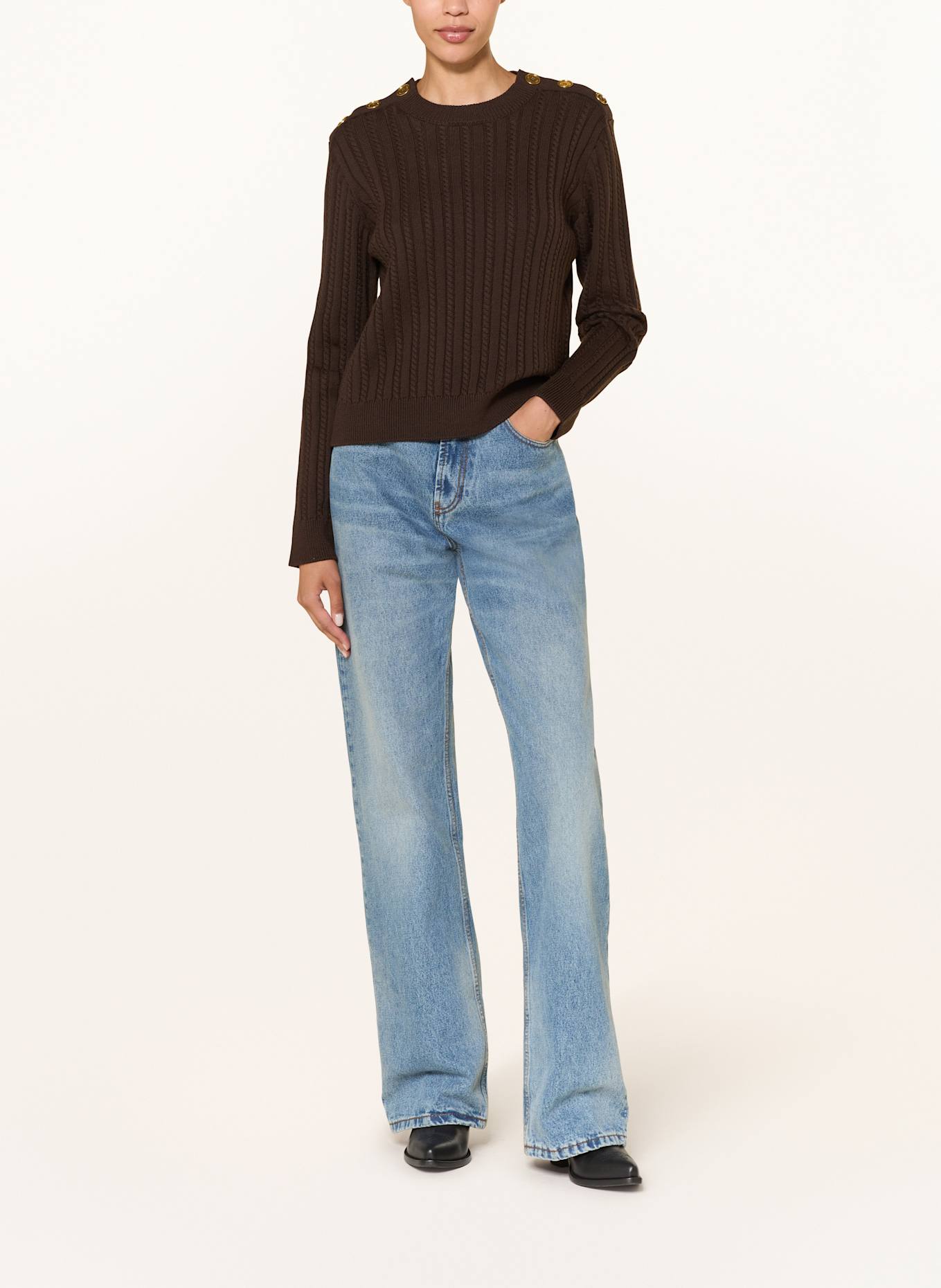 GOLDEN GOOSE Pullover JOURNEY: DUNKELBRAUN